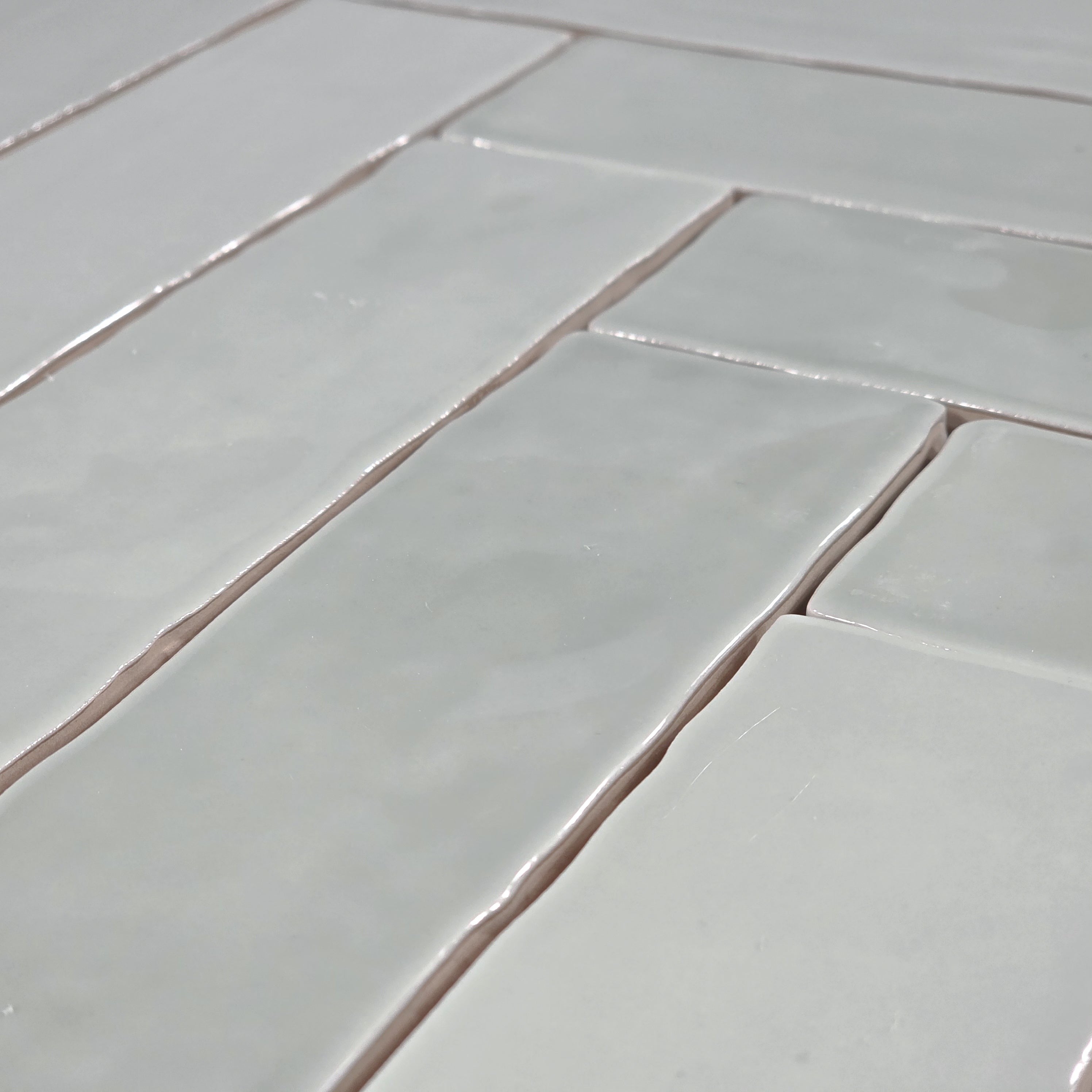 Elon Tile Lagos Mint tile arrangement — available at Surface Group