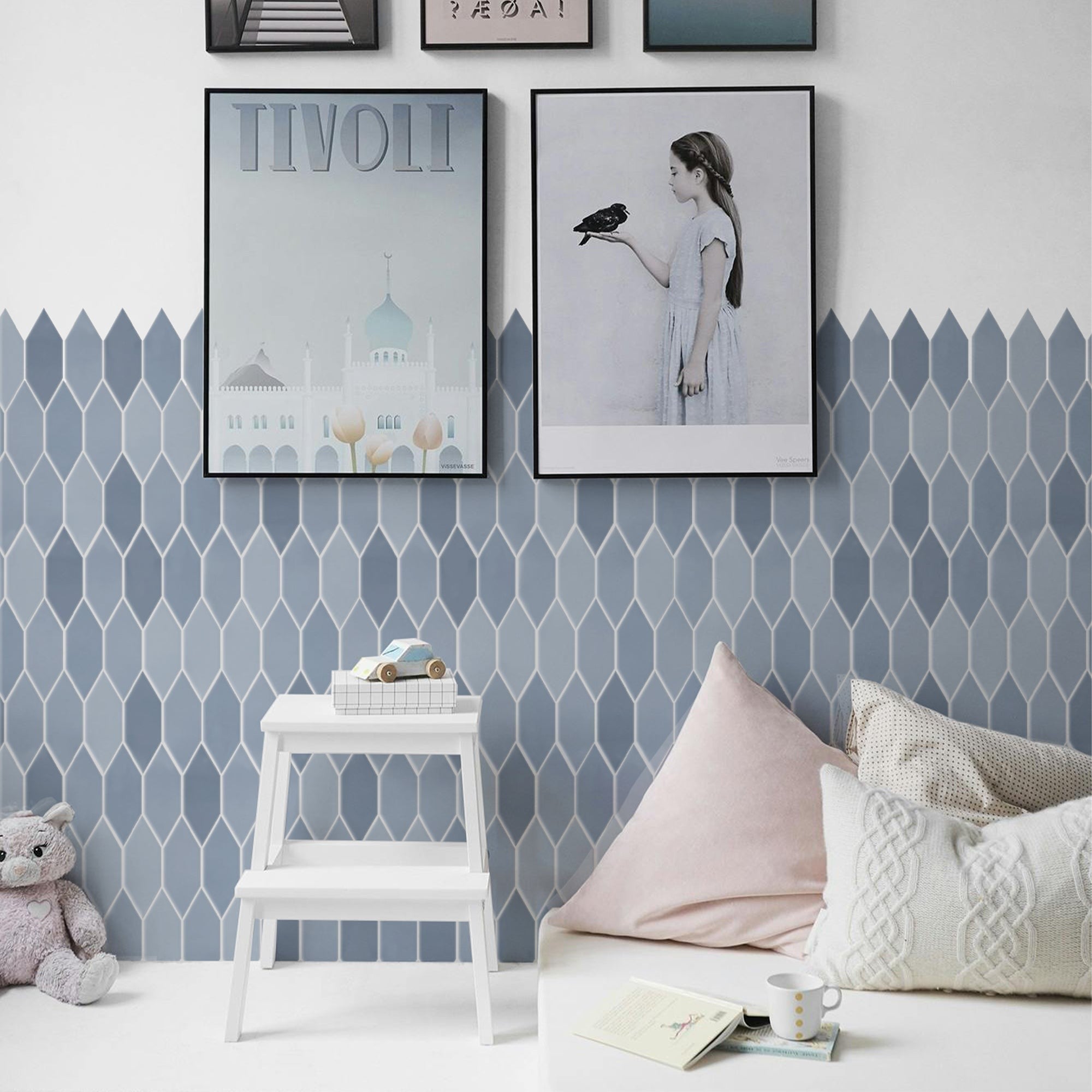 Elon Tile Lagos Sky tile in a room setting — available at Surface Group