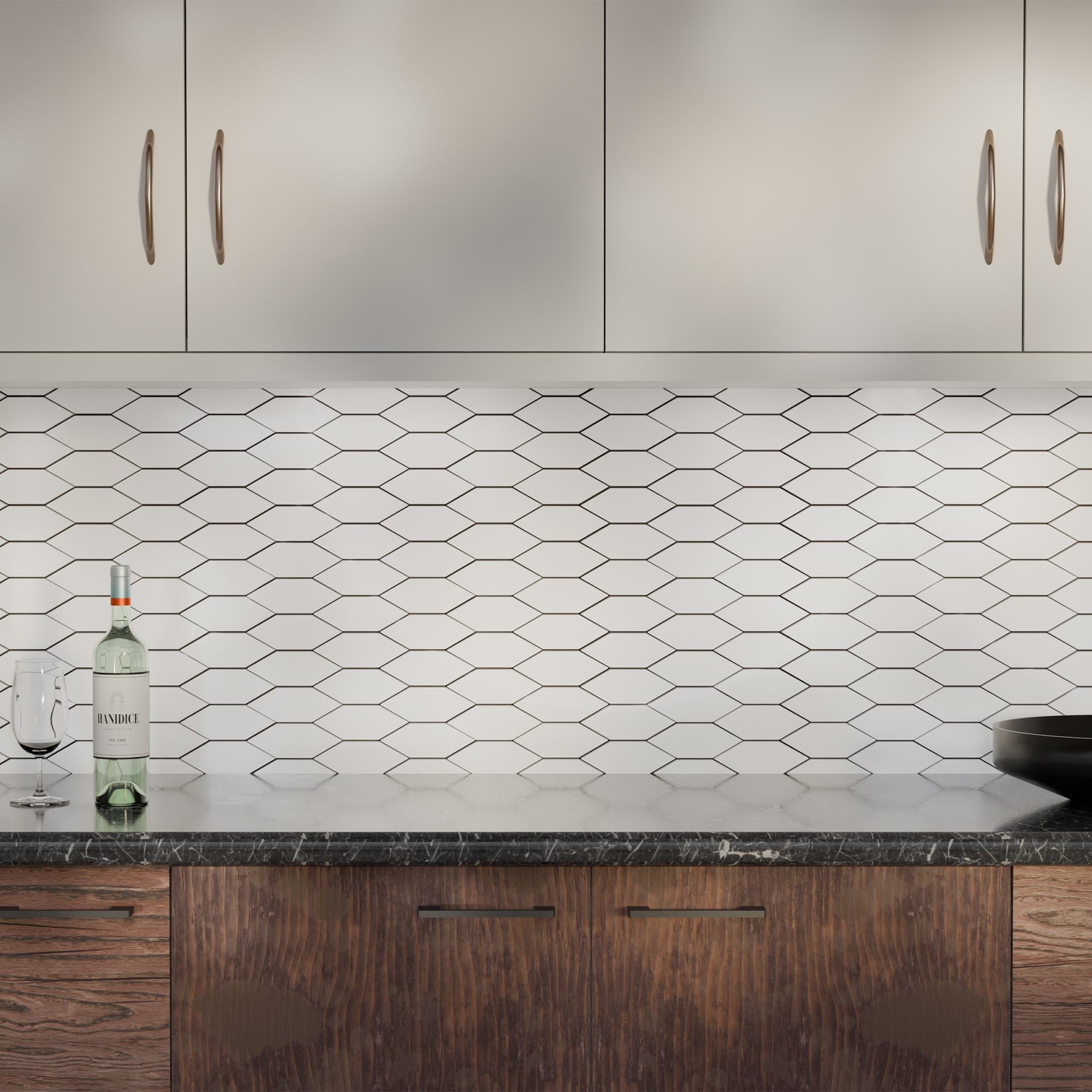 Elon Tile Lagos White tile in a room setting — available at Surface Group