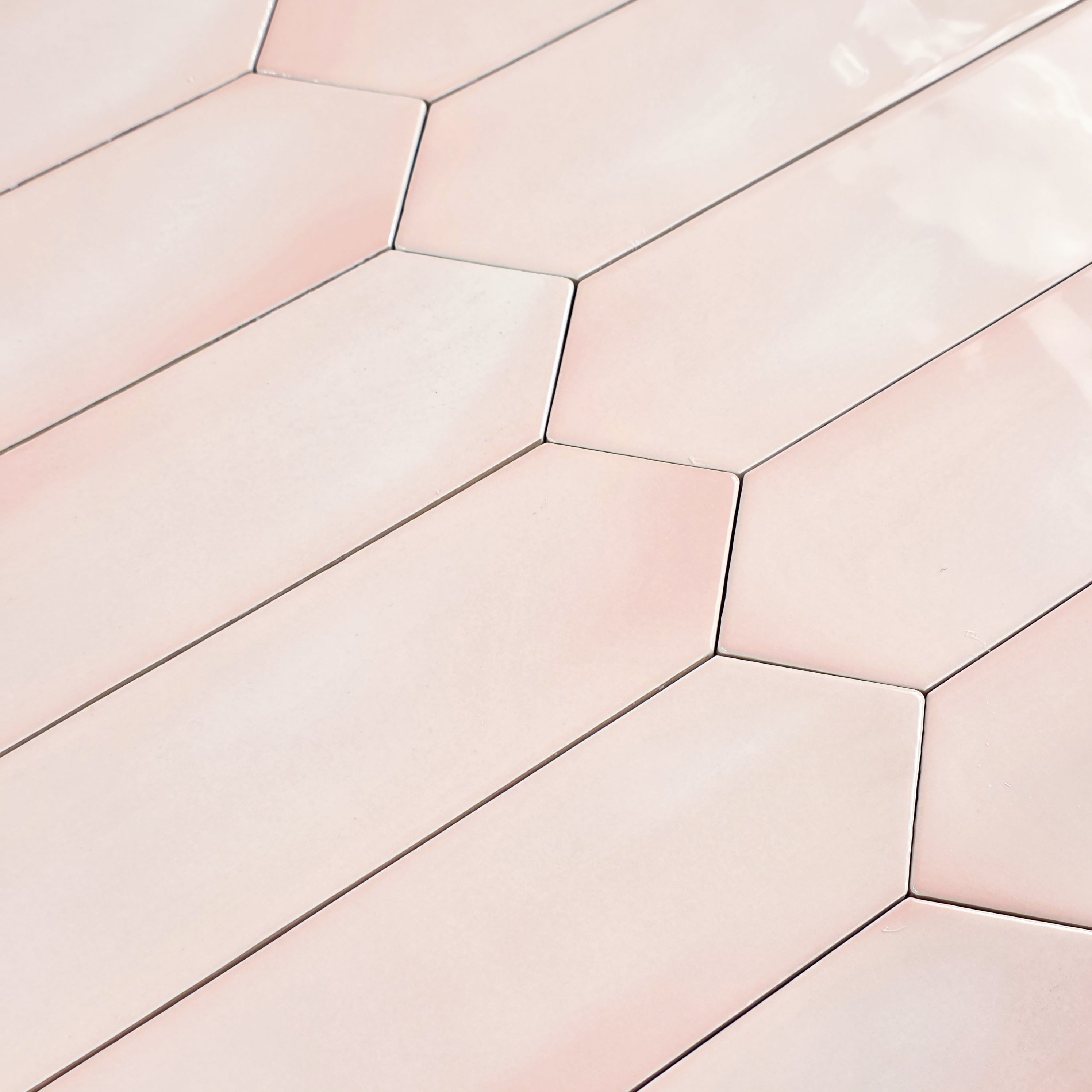Elon Tile Optics Pink tile arrangement — available at Surface Group