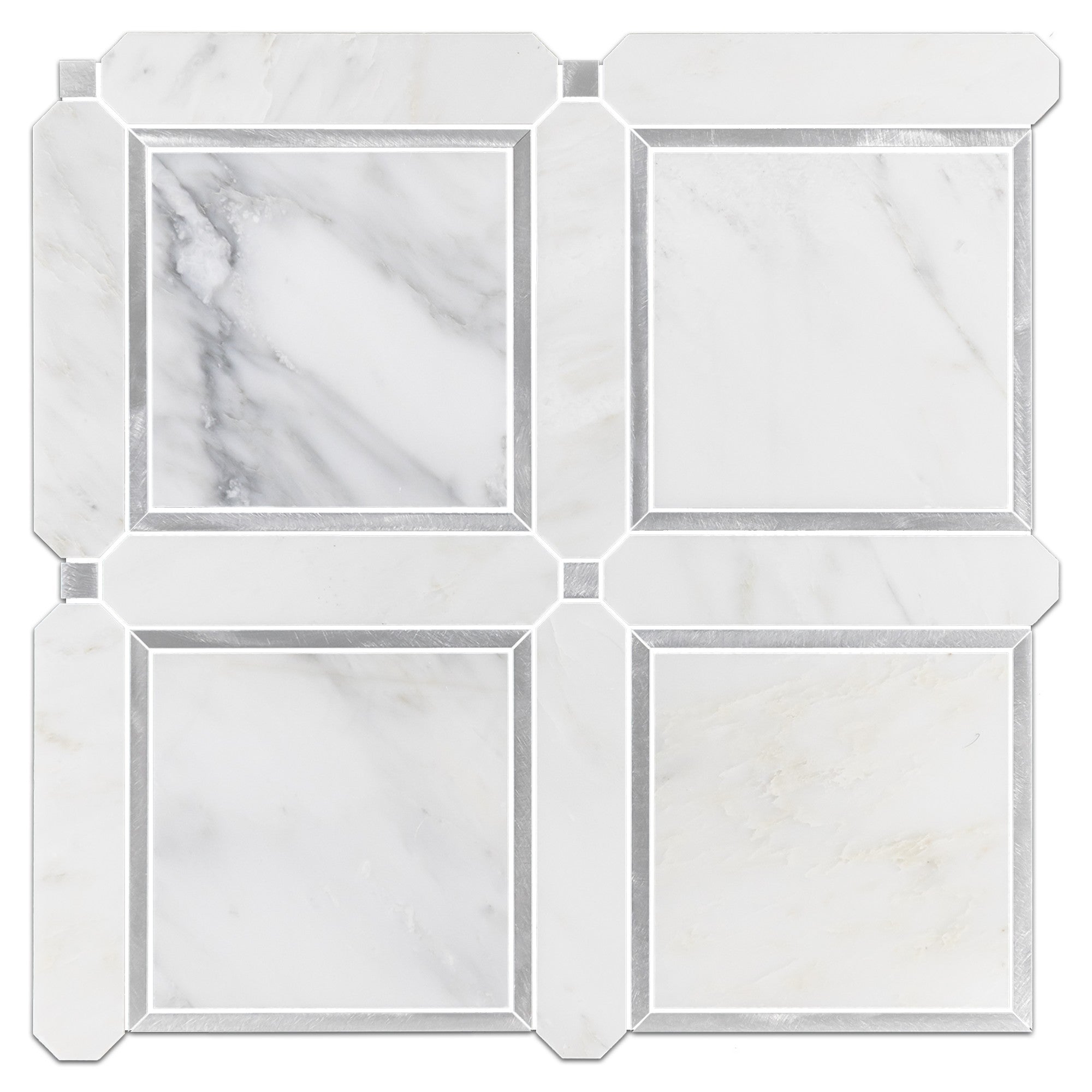 Elon Tile Pearl White Mosaic tile — available at Surface Group
