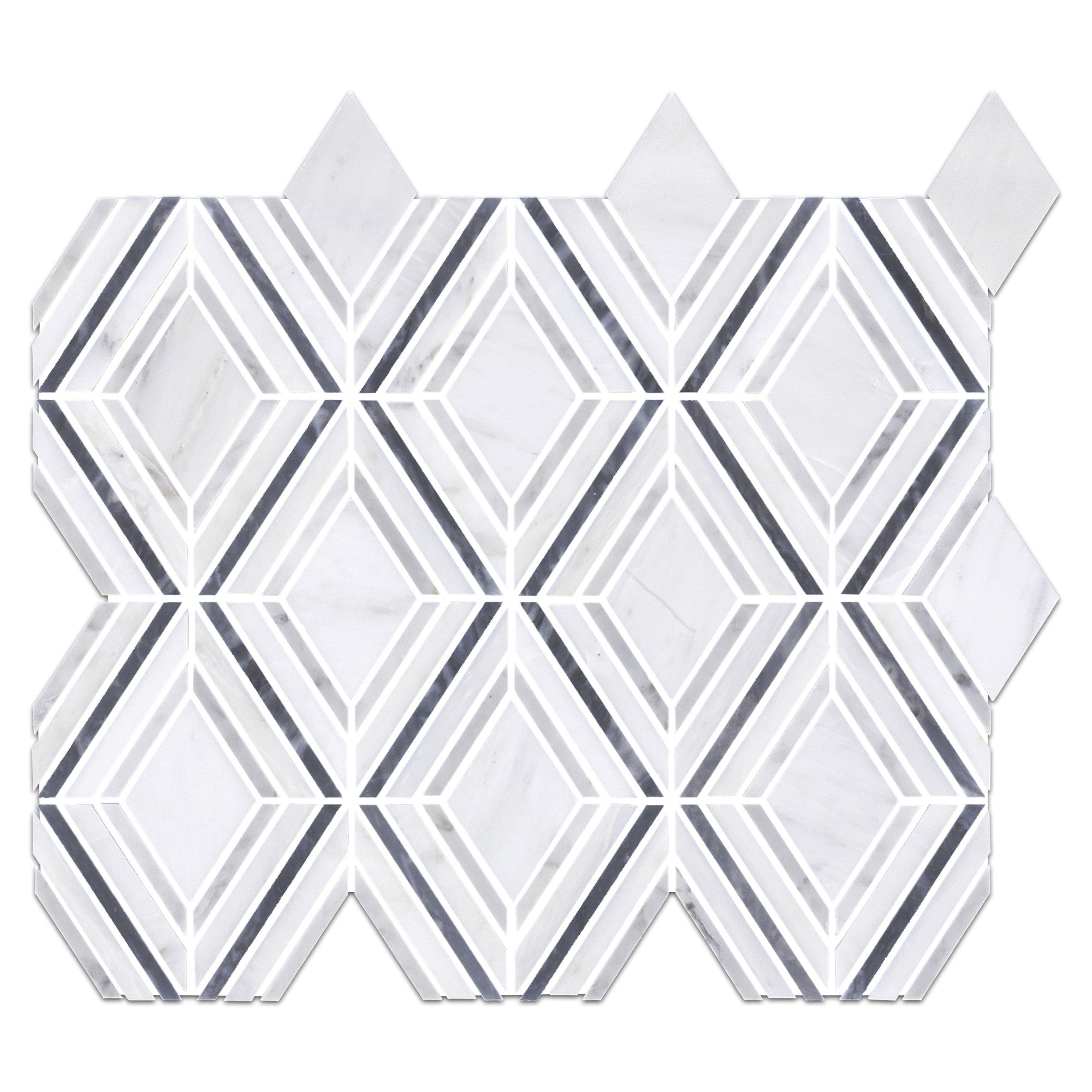 Elon Tile Pearl White Mosaic tile — available at Surface Group