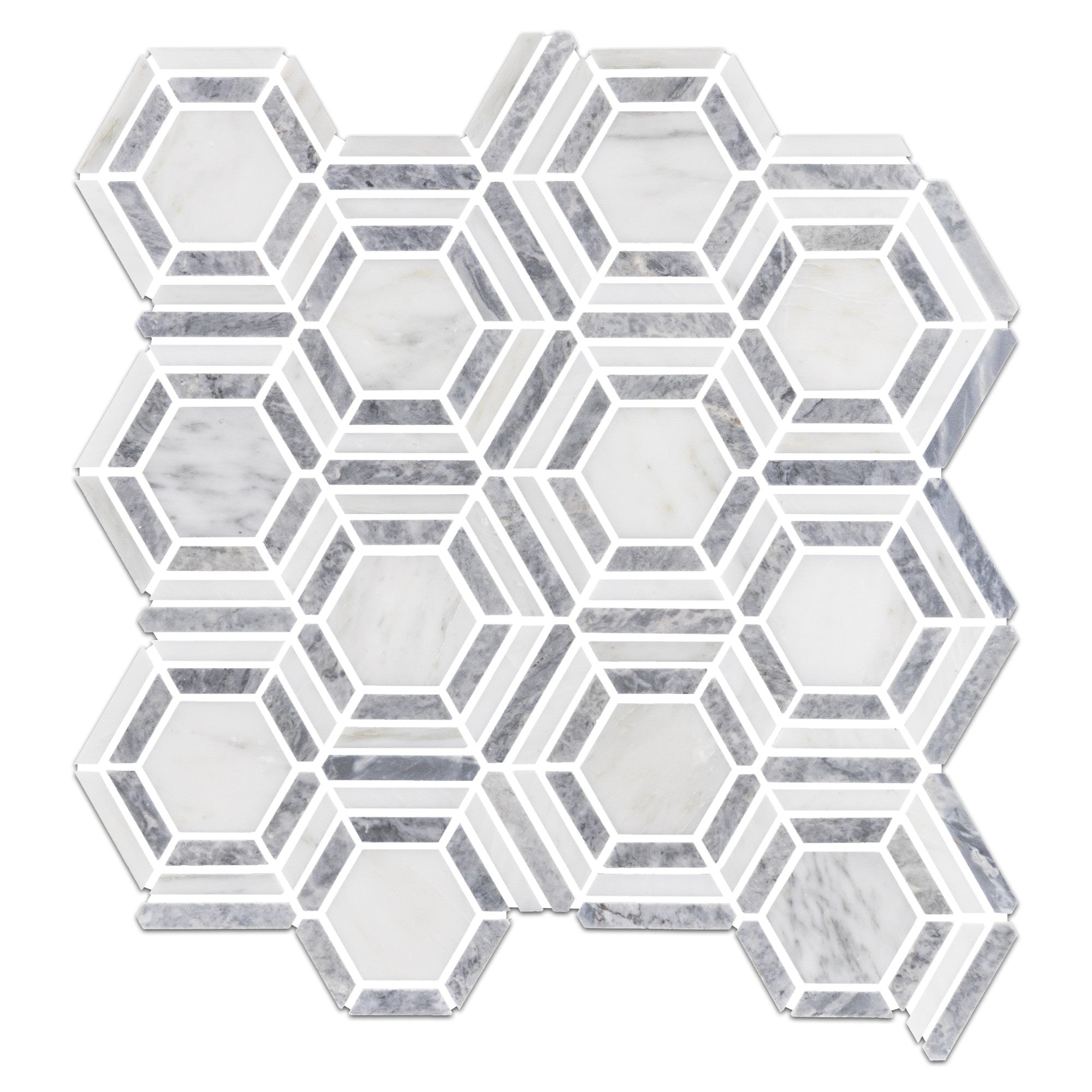 Elon Tile Pearl White Mosaic tile — available at Surface Group