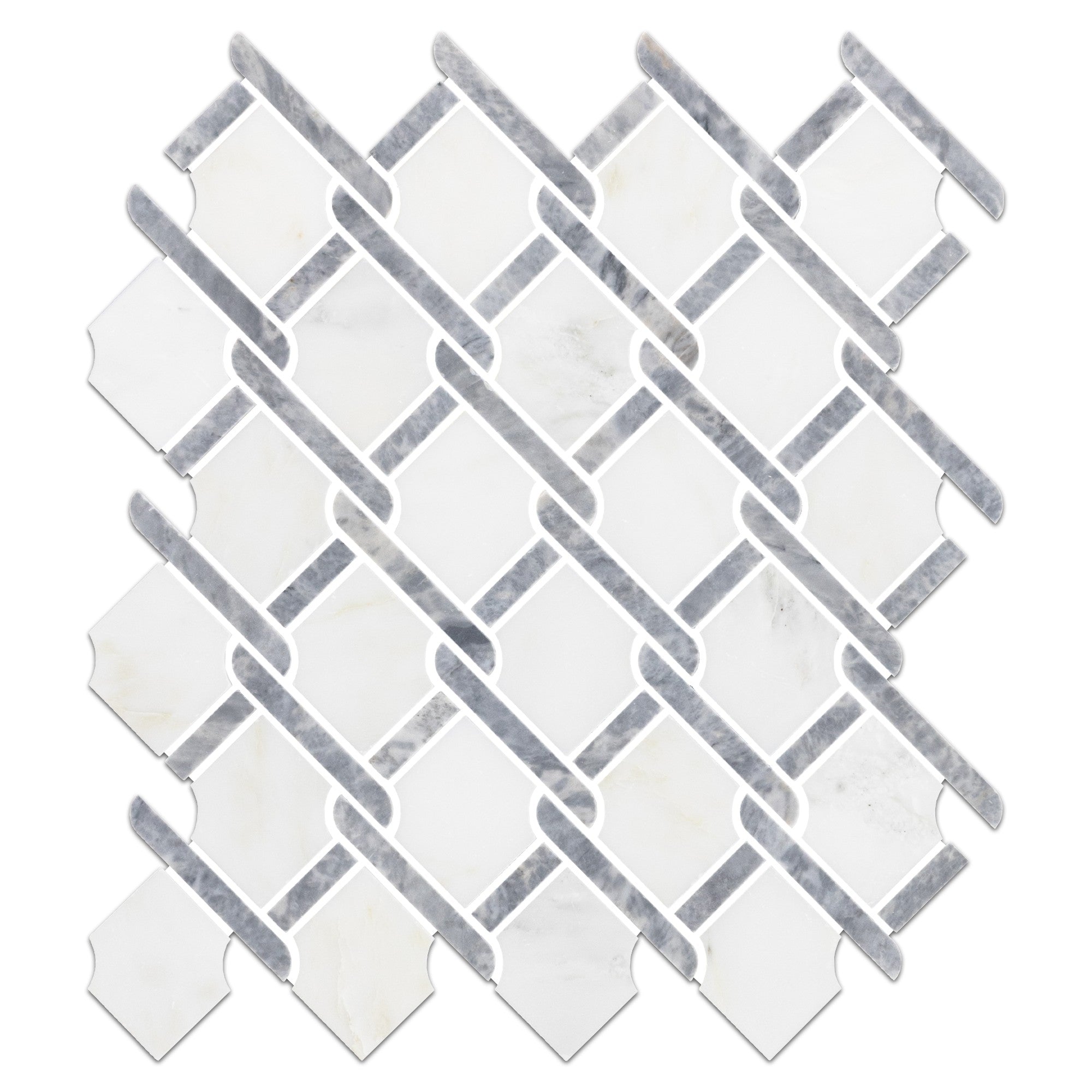 Elon Tile Pearl White Mosaic tile — available at Surface Group