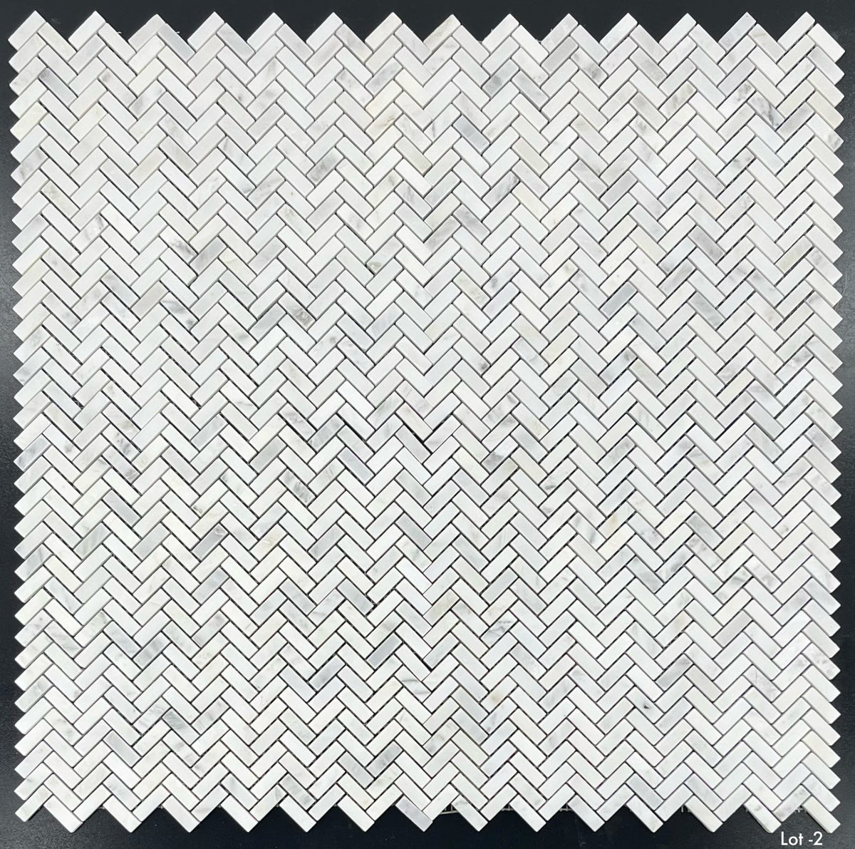 Elon Tile Pearl White Mosaic tile pattern swatch — available at Surface Group
