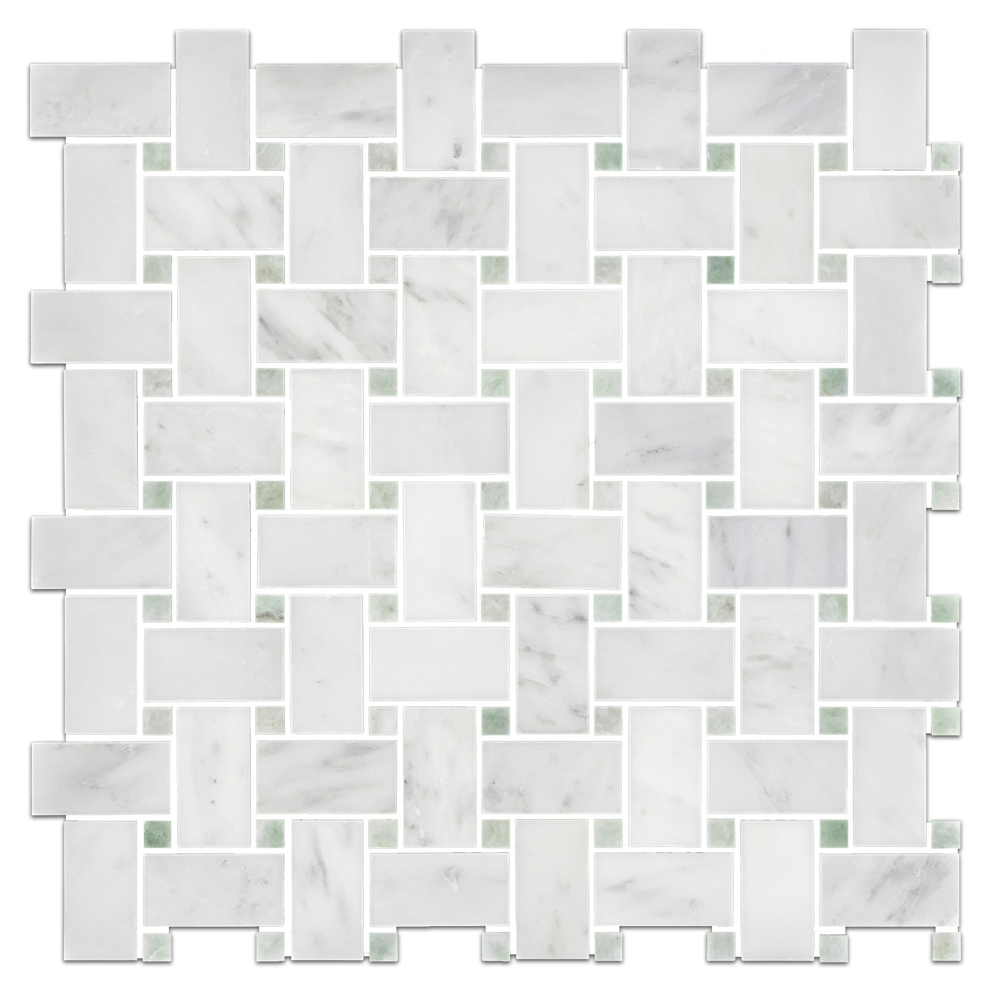 Elon Tile Pearl White Mosaic tile — available at Surface Group
