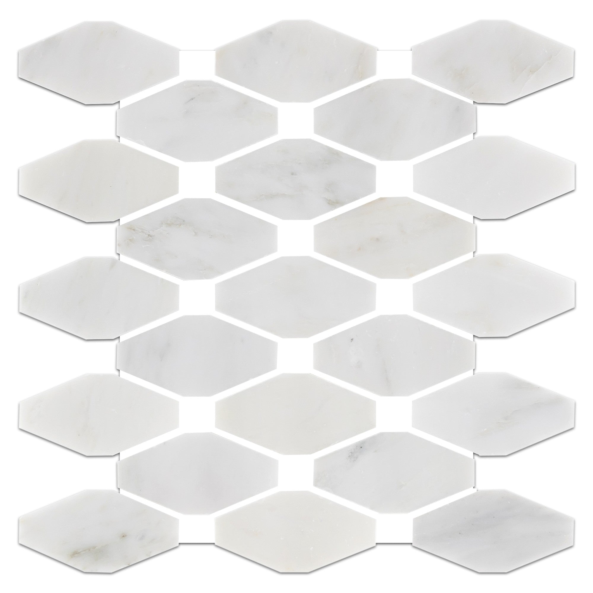 Elon Tile Pearl White Mosaic tile — available at Surface Group