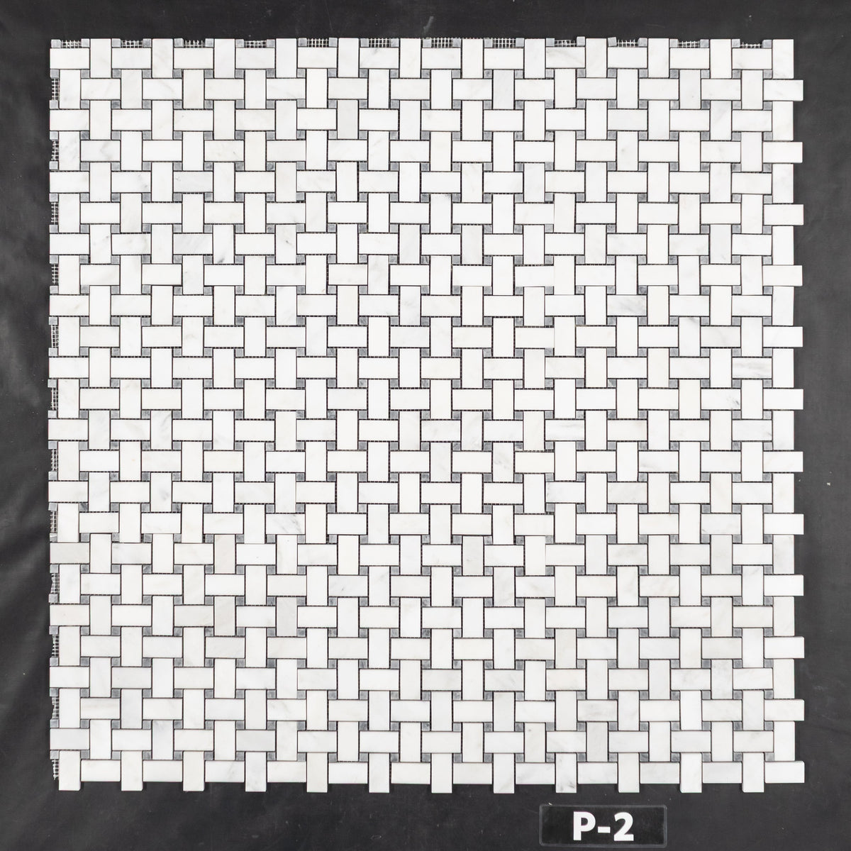 Elon Tile Pearl White Mosaic tile pattern swatch — available at Surface Group