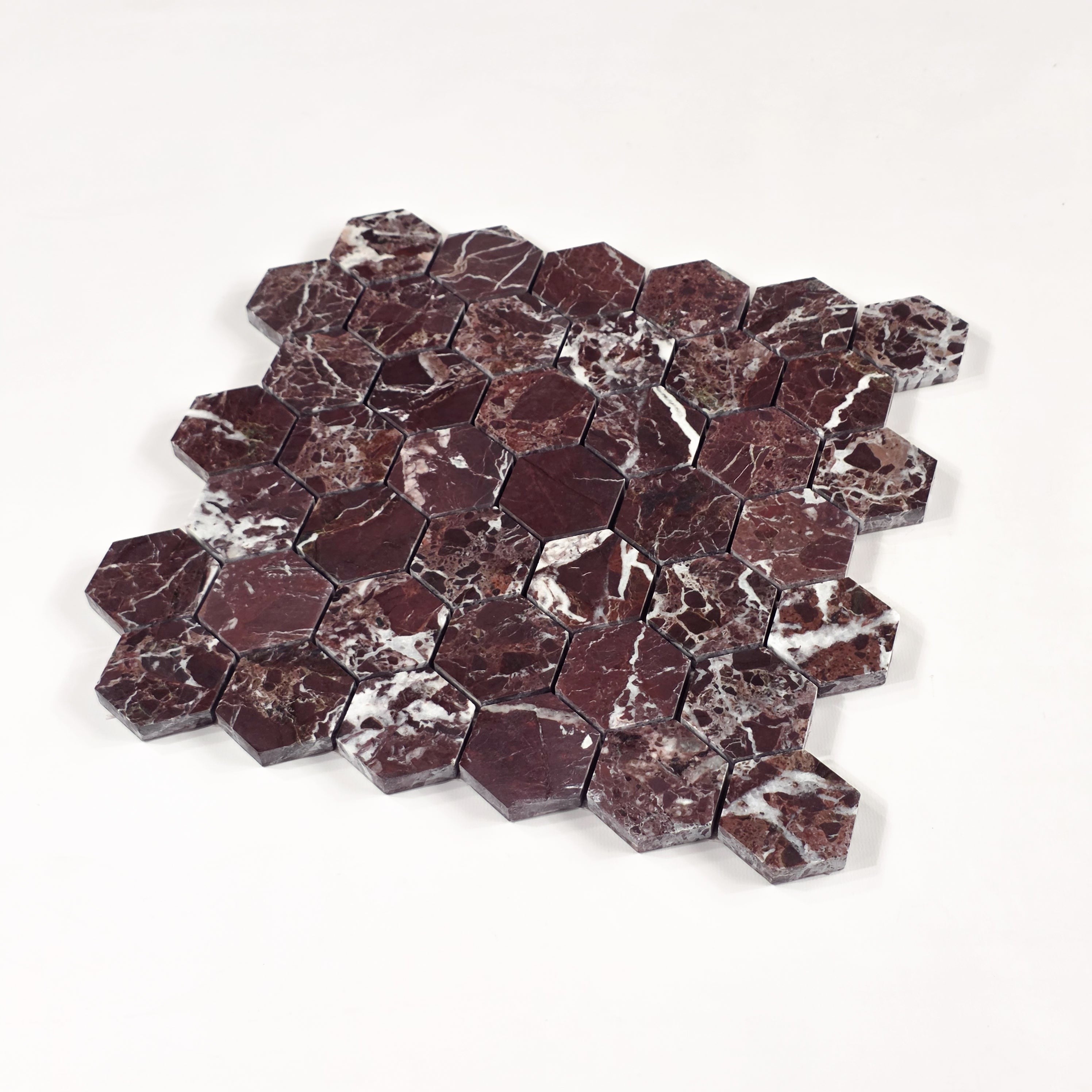 Elon Tile Rosso Levanto Mosaic tile close-up view — available at Surface Group