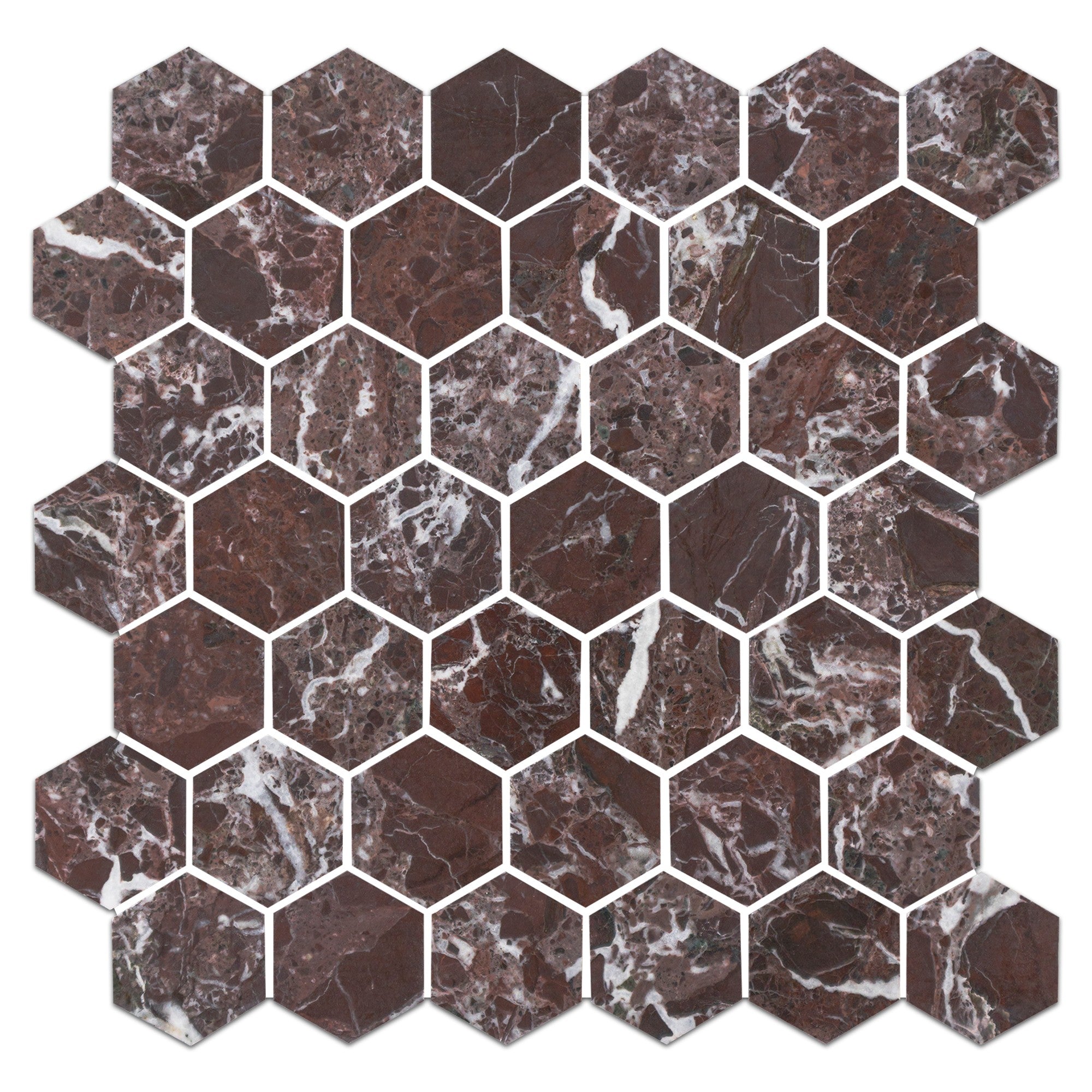 Elon Tile Rosso Levanto Mosaic tile — available at Surface Group