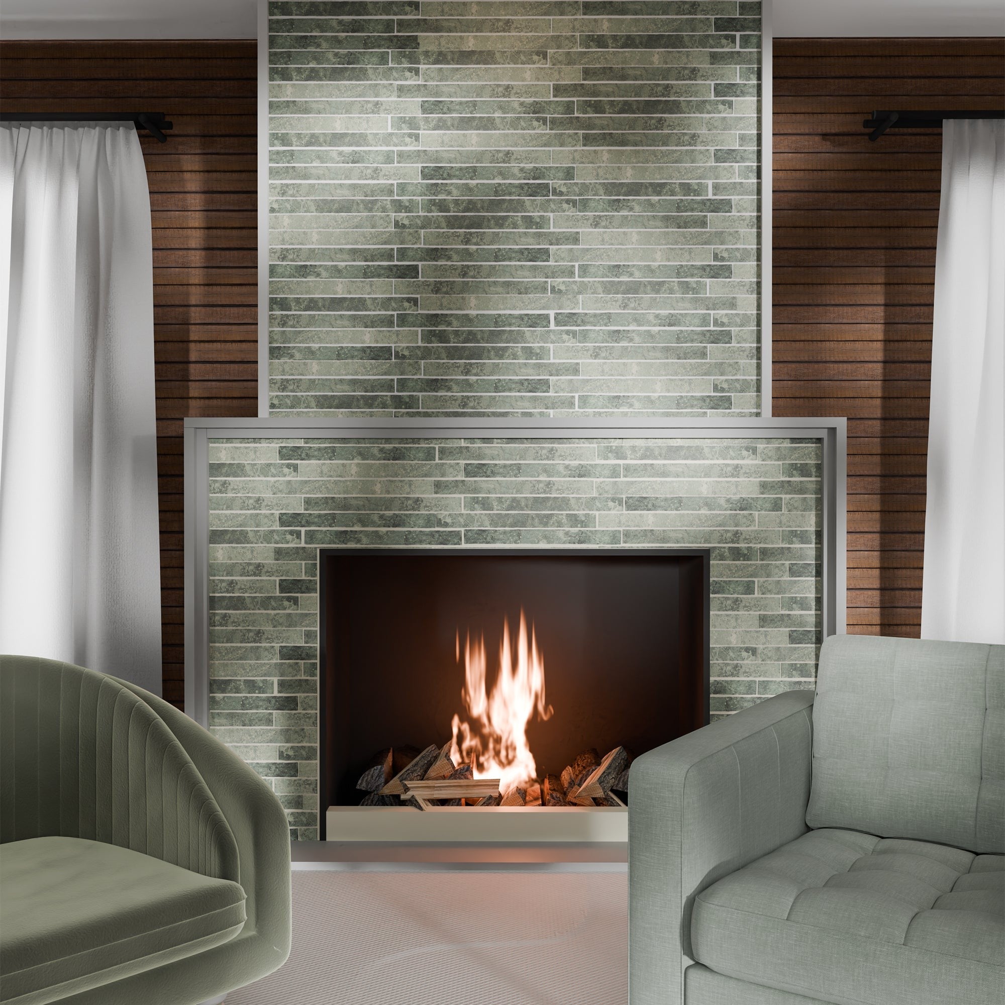 Elon Tile Tulum Forrest tile in a room setting — available at Surface Group
