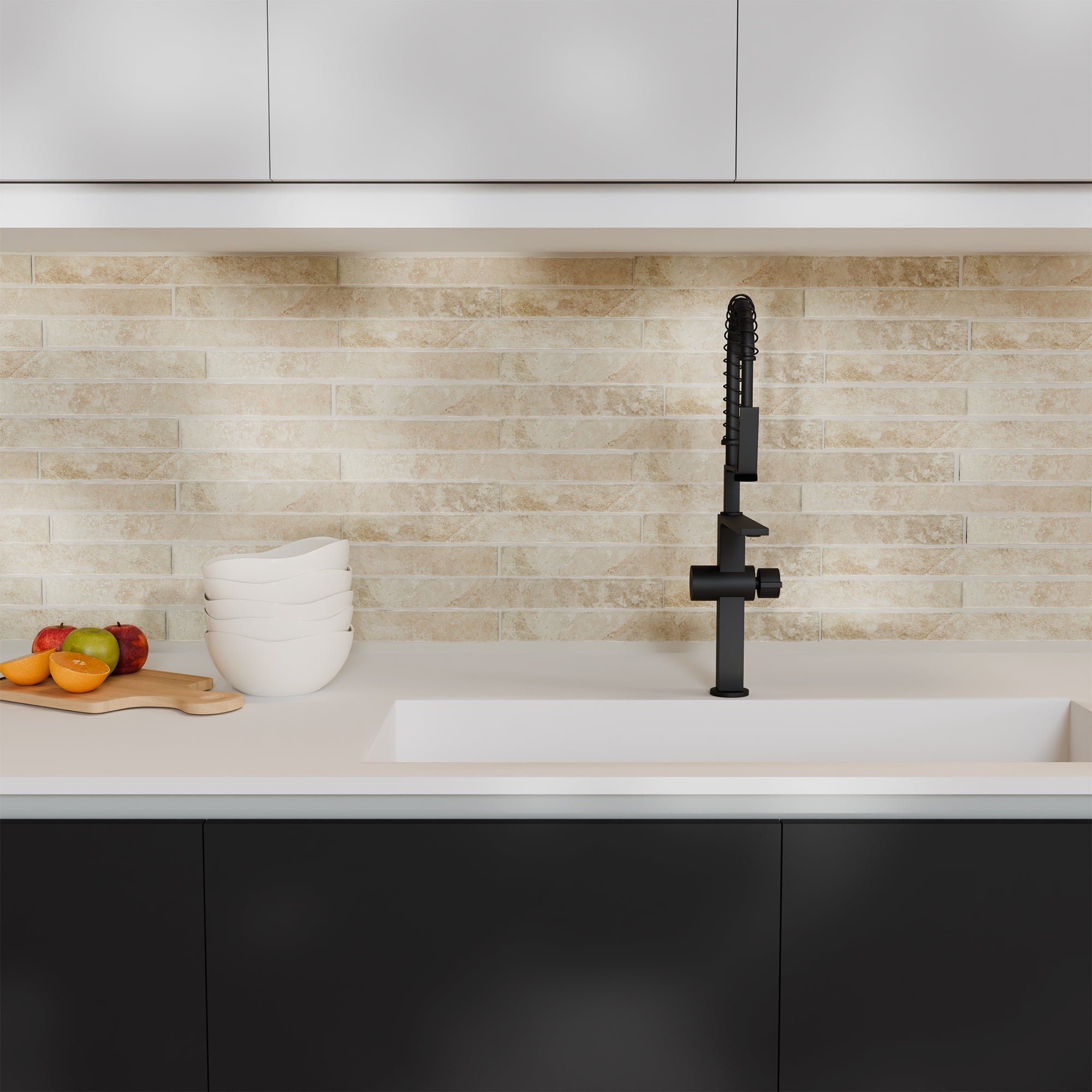 Elon Tile Tulum Sand tile in a room setting — available at Surface Group