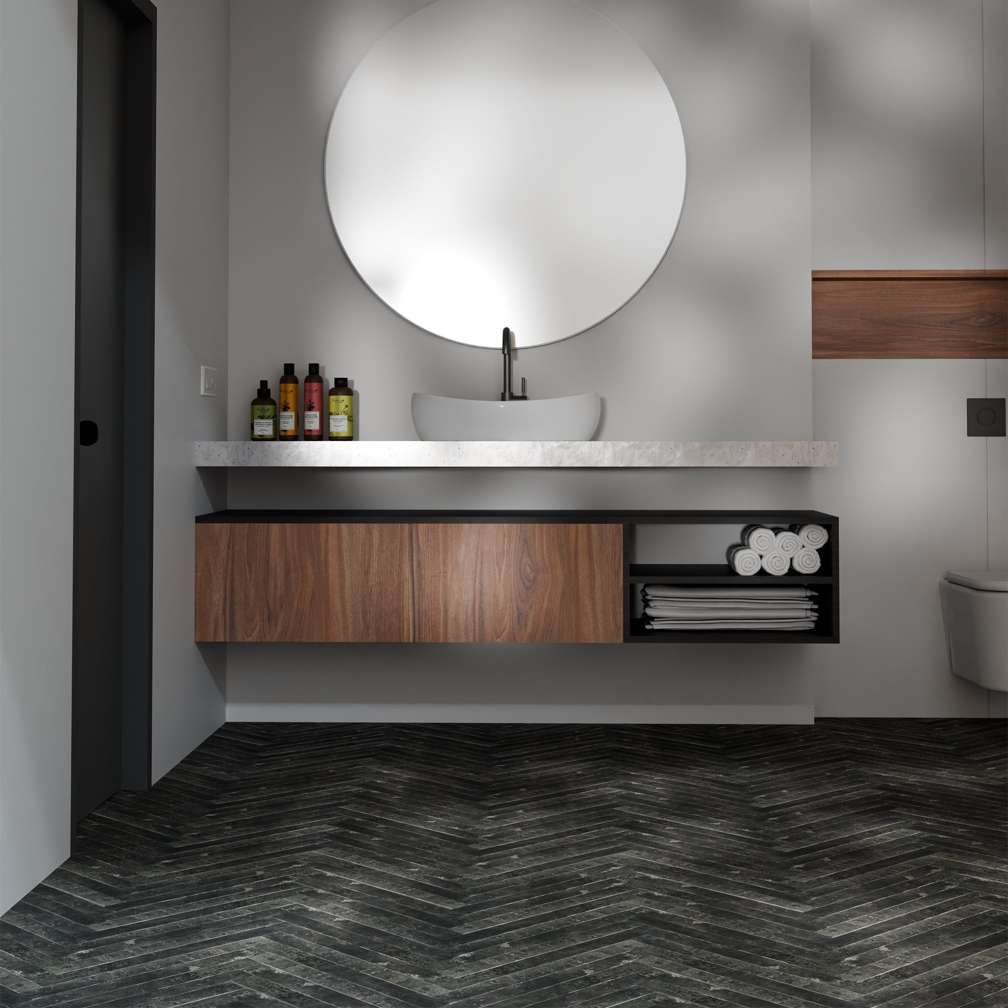Elon Tile Tulum Slate tile in a room setting — available at Surface Group