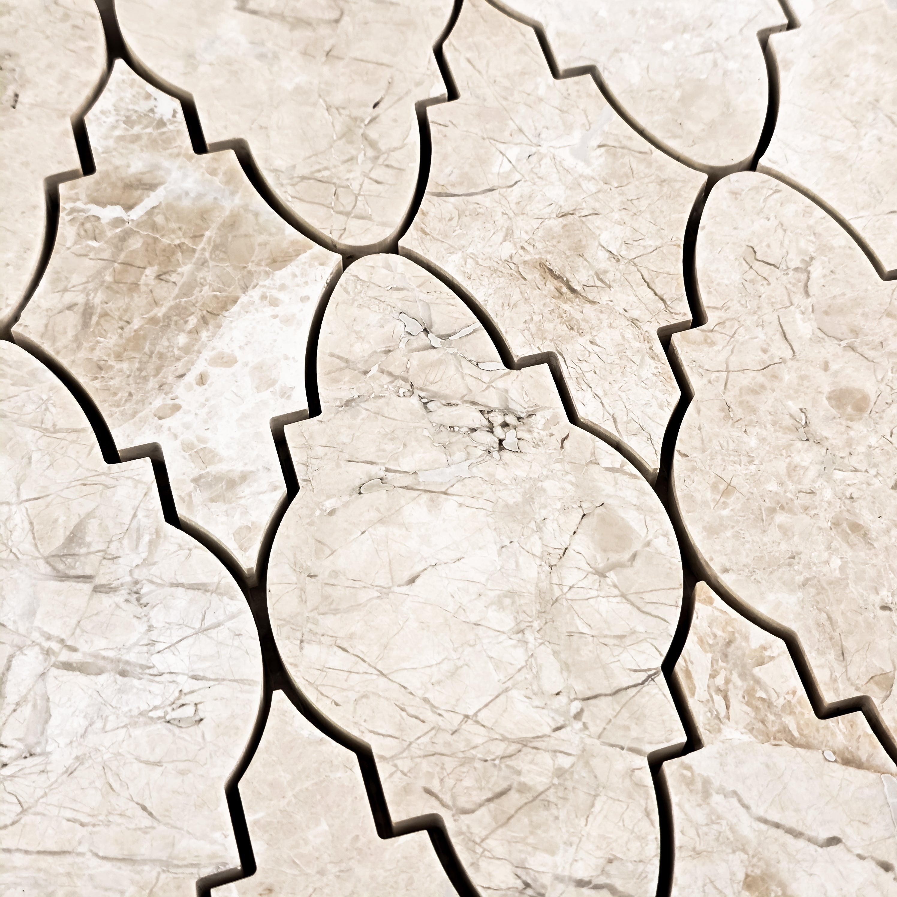 Elon Tile Vanilla Royale Mosaic tile arrangement — available at Surface Group