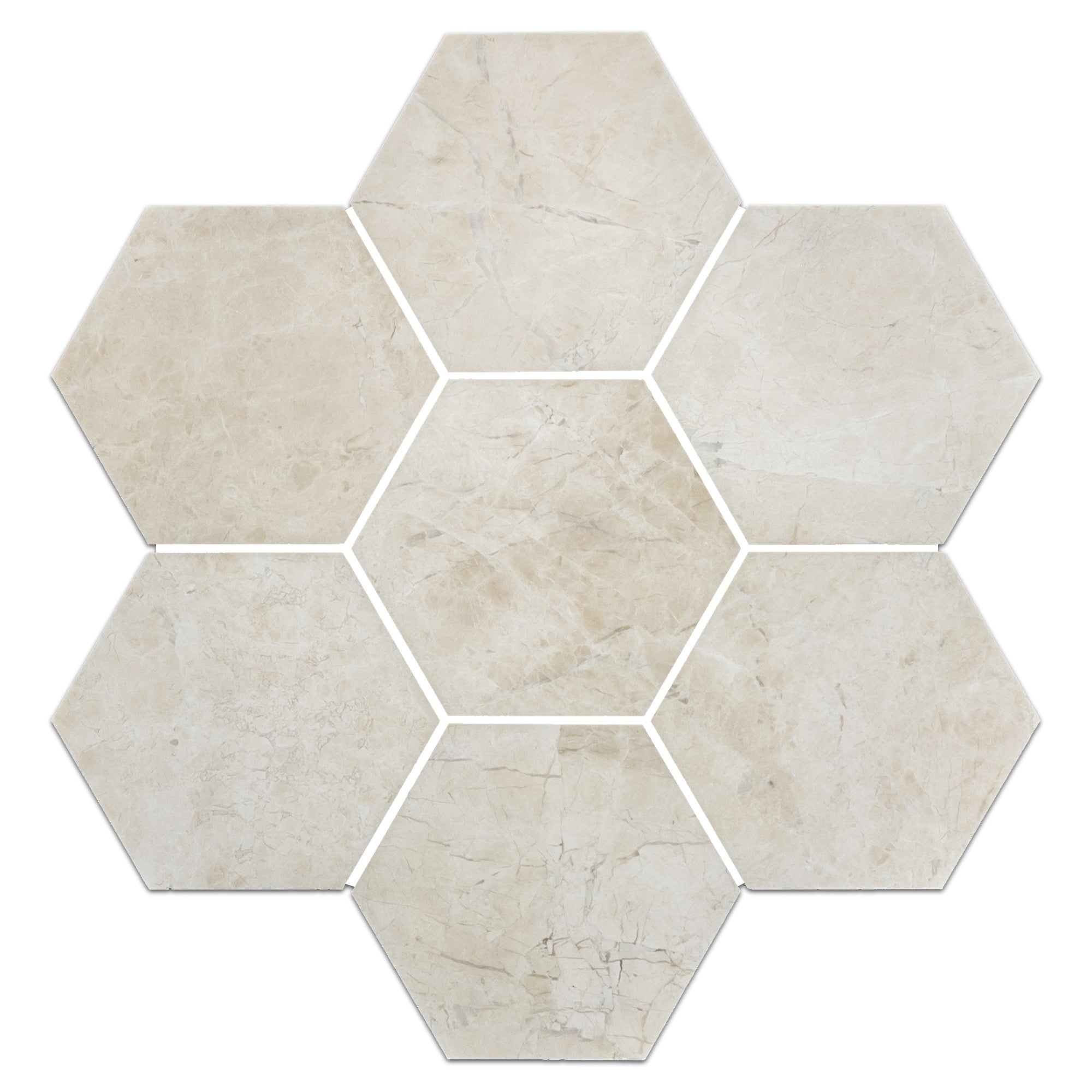 Elon Tile Hexagon tile pattern swatch — available at Surface Group
