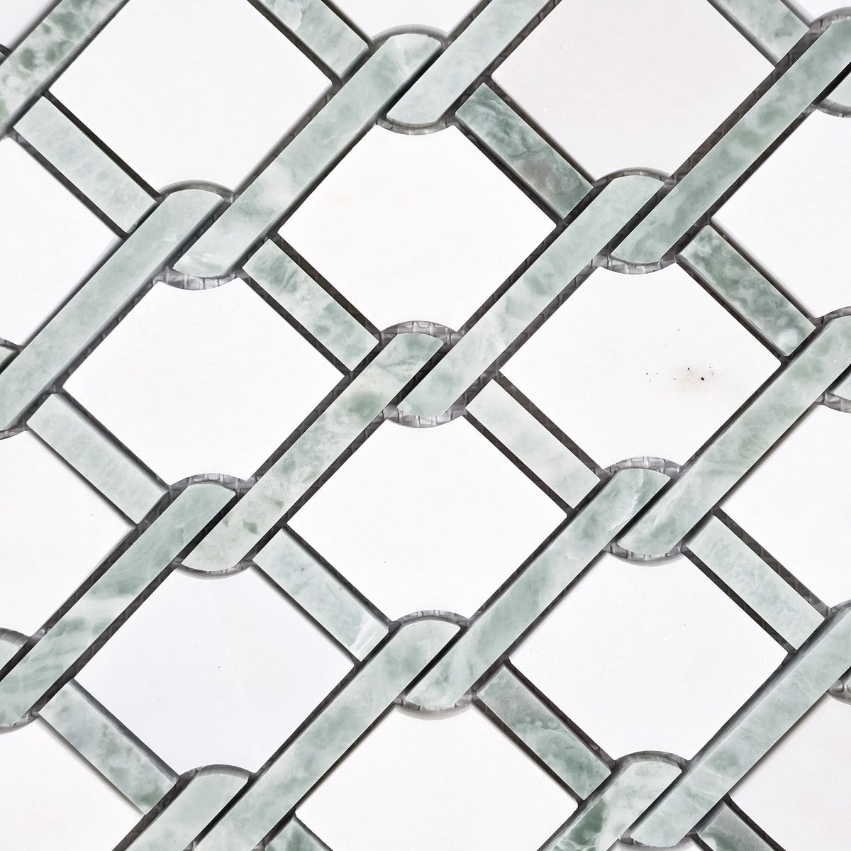 Elon Tile White Absolute tile pattern swatch — available at Surface Group