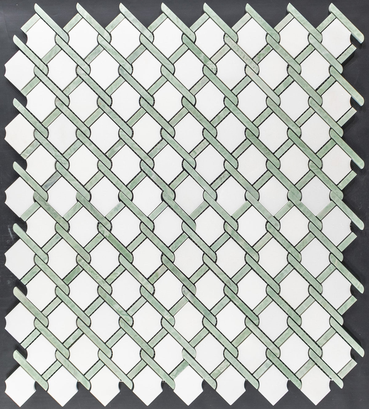 Elon Tile White Absolute tile pattern swatch — available at Surface Group