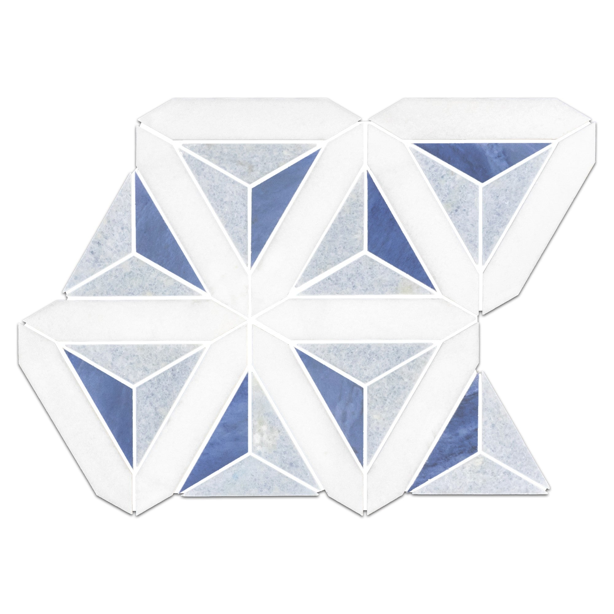 Elon Tile White Thassos Mosaic tile — available at Surface Group