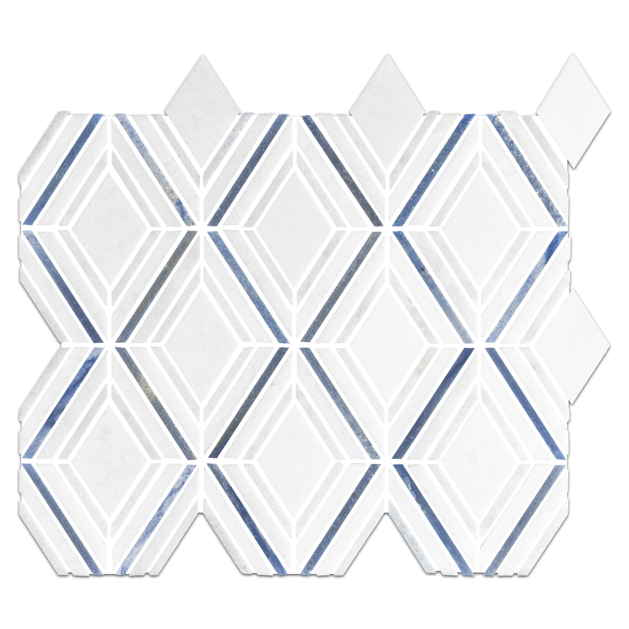 Elon Tile White Thassos Mosaic tile — available at Surface Group
