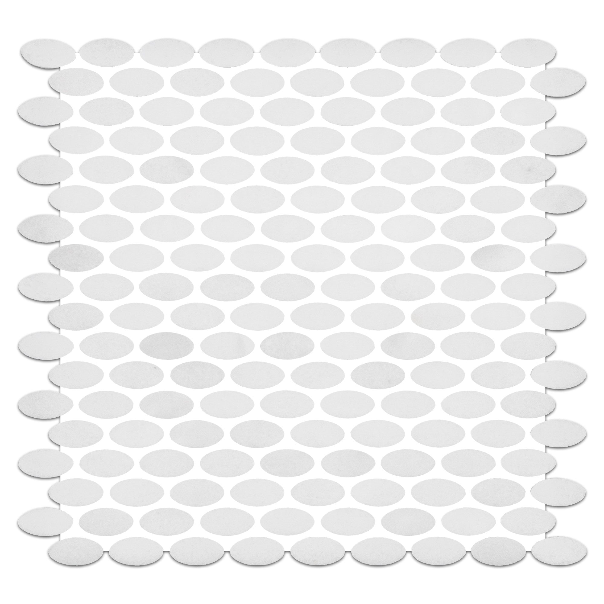Elon Tile White Thassos Mosaic tile — available at Surface Group