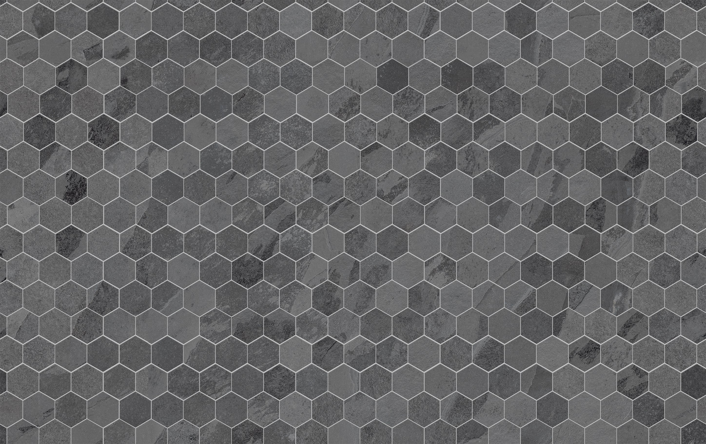 landmark 9mm essence montauk black hexagon mosaic 12x12x9mm matte rectified porcelain tile distributed by surface group international