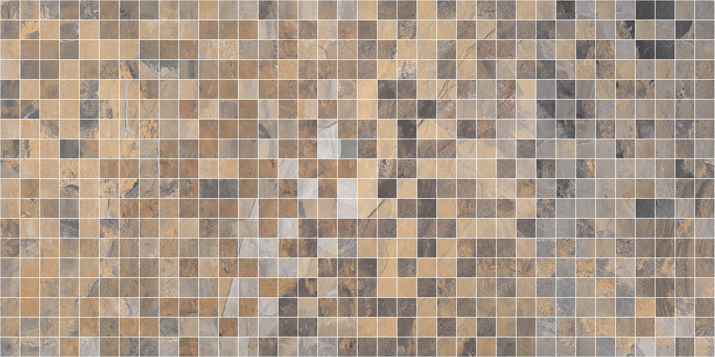 landmark 9mm essence rustic gold straight stack 2x2 mosaic 12x12x9mm matte rectified porcelain tile distributed by surface group international