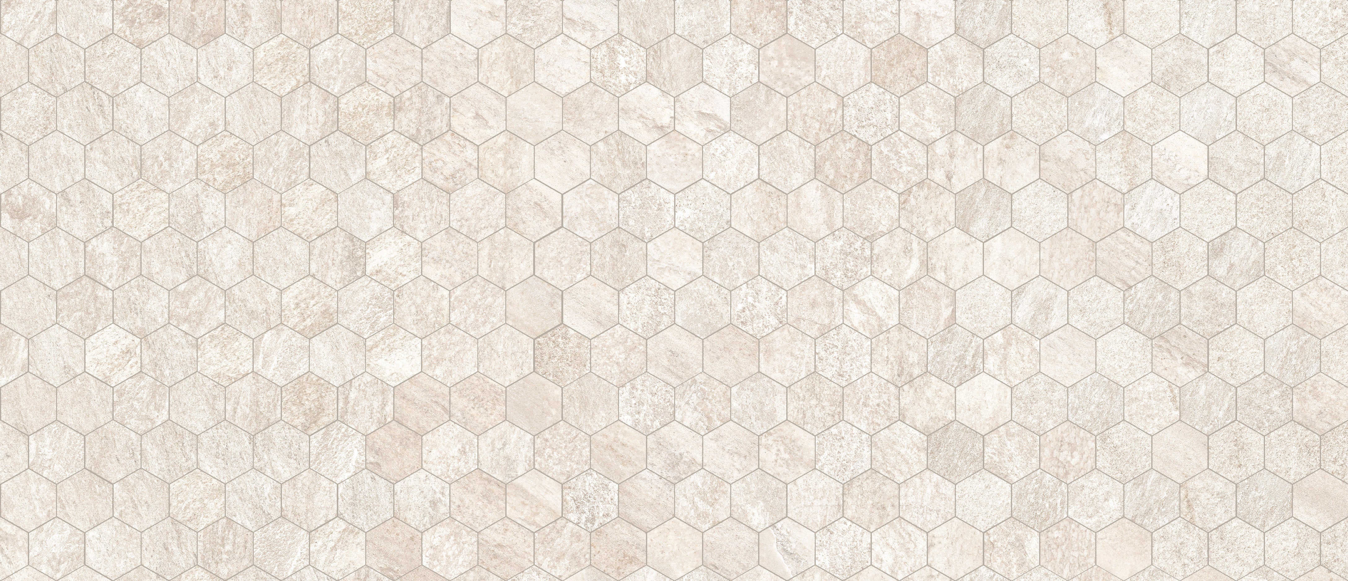 landmark 9mm explore african beige hexagon mosaic 12x10x9mm matte rectified porcelain tile distributed by surface group international