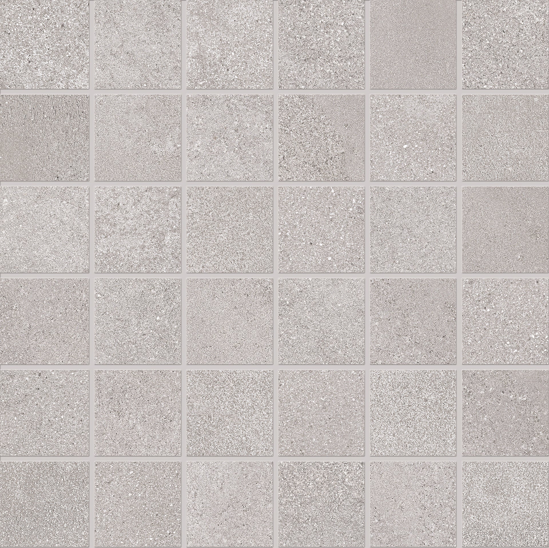 Be-Square Concrete porcelain mosaic tile by Emil, naturale finish, 11 13/16"x11 13/16"x6.5-mm size. Premium Italian porcelain for floors and walls.