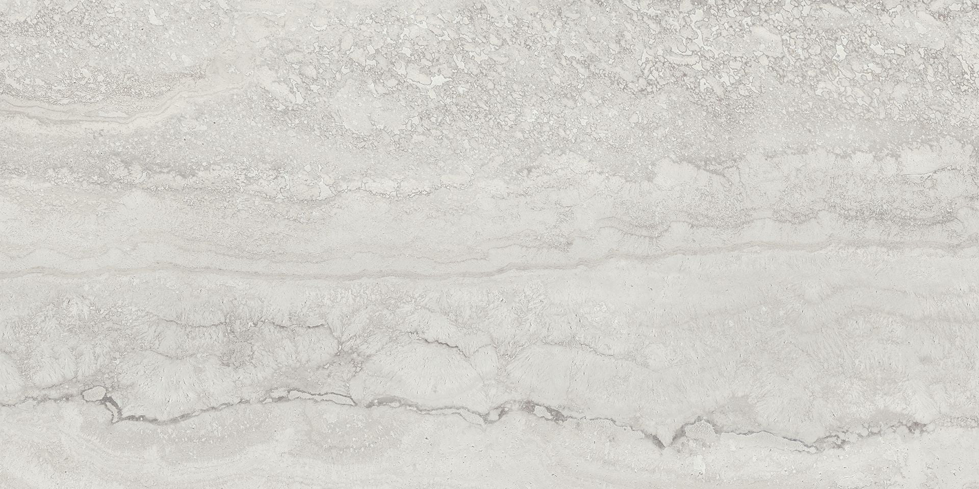 Unique Travertine Silver porcelain field tile by Emil, tecnica finish, 23 5/8"x47 1/4"x9.5-mm size. Premium Italian porcelain for floors and walls.
