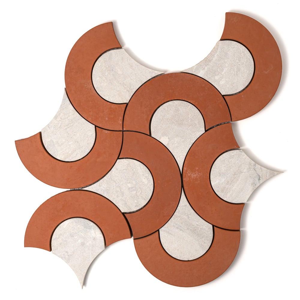 Diana Royal Delhi Marble Mosaic (11 1/16"×11 1/16"×3/8" | rugged | straight cut)