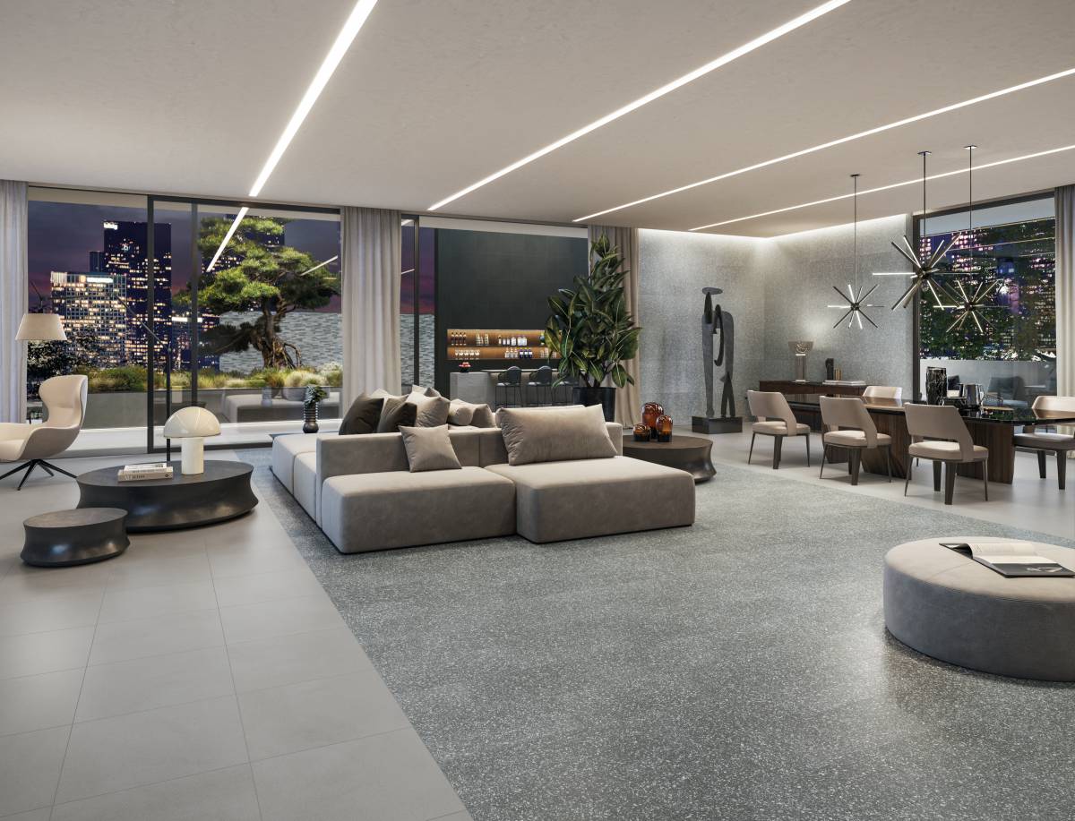 Elite Diamond White porcelain field tile, lifestyle installation view 3, 12"×24"×11/32" size. Premium porcelain for floors and walls.