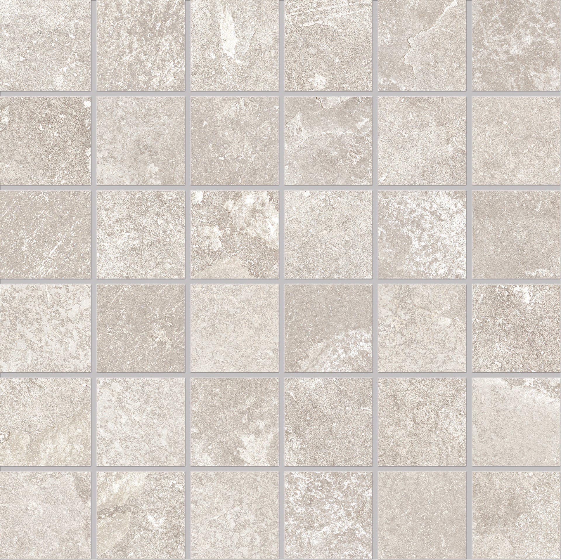 Chateau BEIGE porcelain mosaic tile by Emil, naturale finish, 12"x12" size. Premium Italian porcelain for floors and walls.