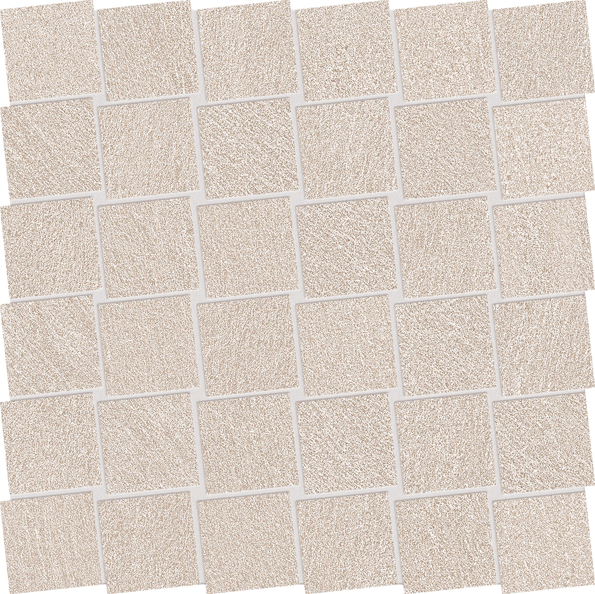 Stone Talk Sand porcelain mosaic tile by Emil, naturale finish, 11 13/16"x11 13/16"x9.5-mm size. Premium Italian porcelain for floors and walls.