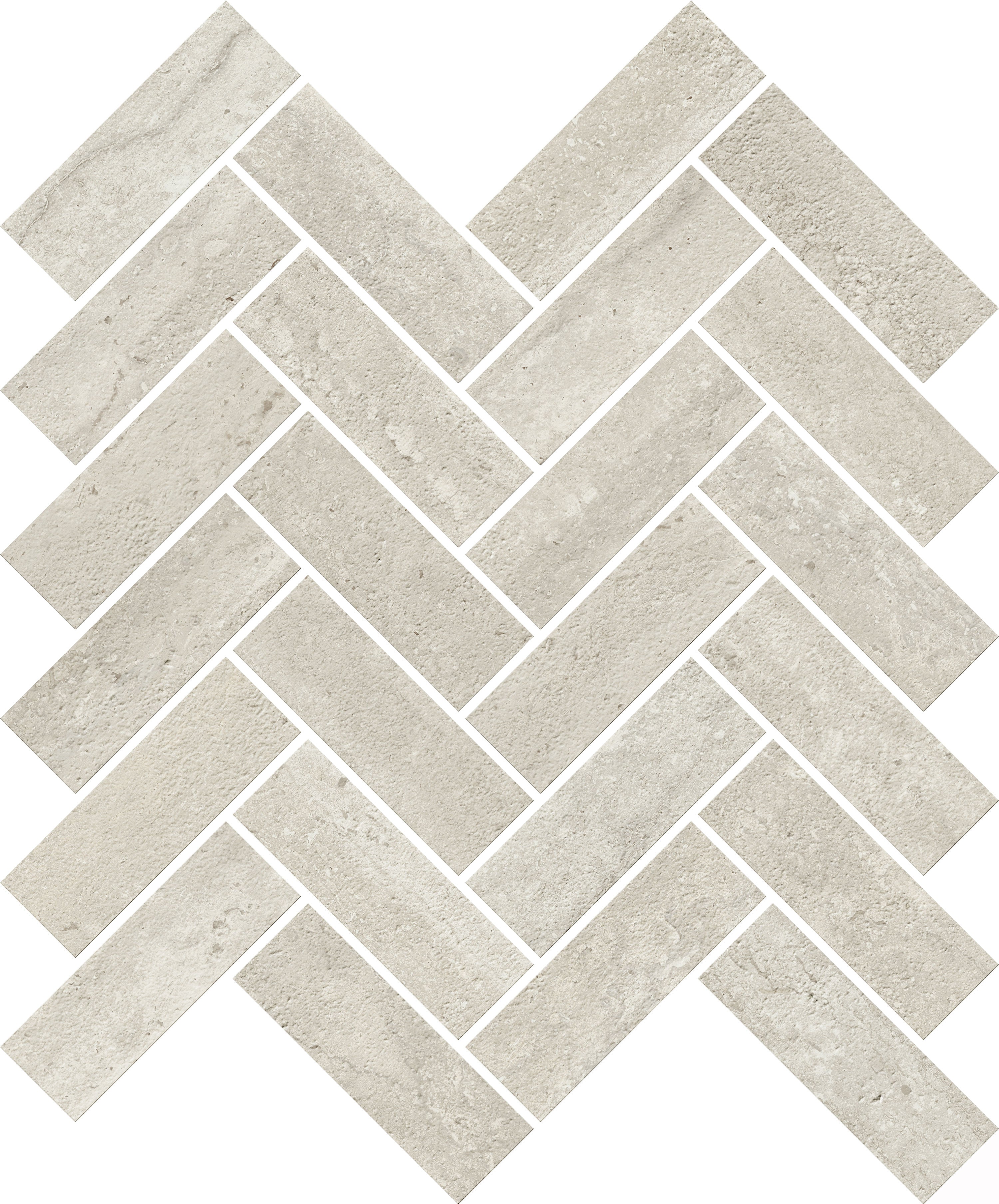Trail Vein Cut Grey porcelain mosaic, top-down product view, 12"×12"×11/32" size. Premium porcelain for floors and walls.