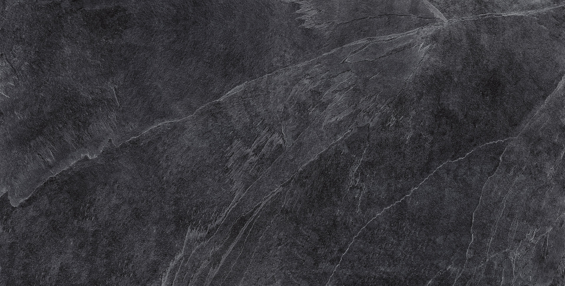 Cornerstone SLATE BLACK porcelain field tile by Emil, naturale finish, 6"x48" size. Premium Italian porcelain for floors and walls.