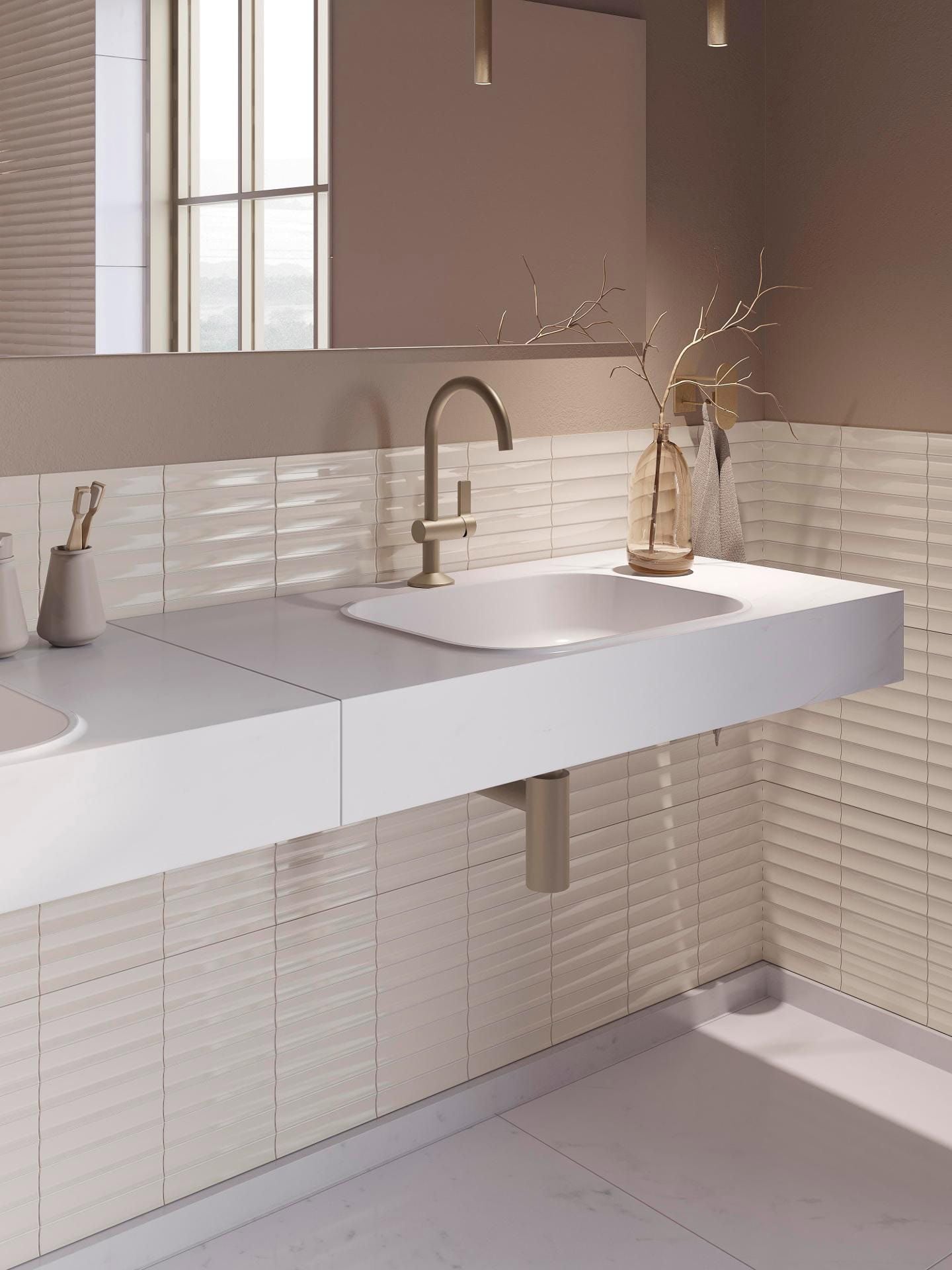 Blinds Cream Wall Tile (6x12x11.5-mm | gloss)