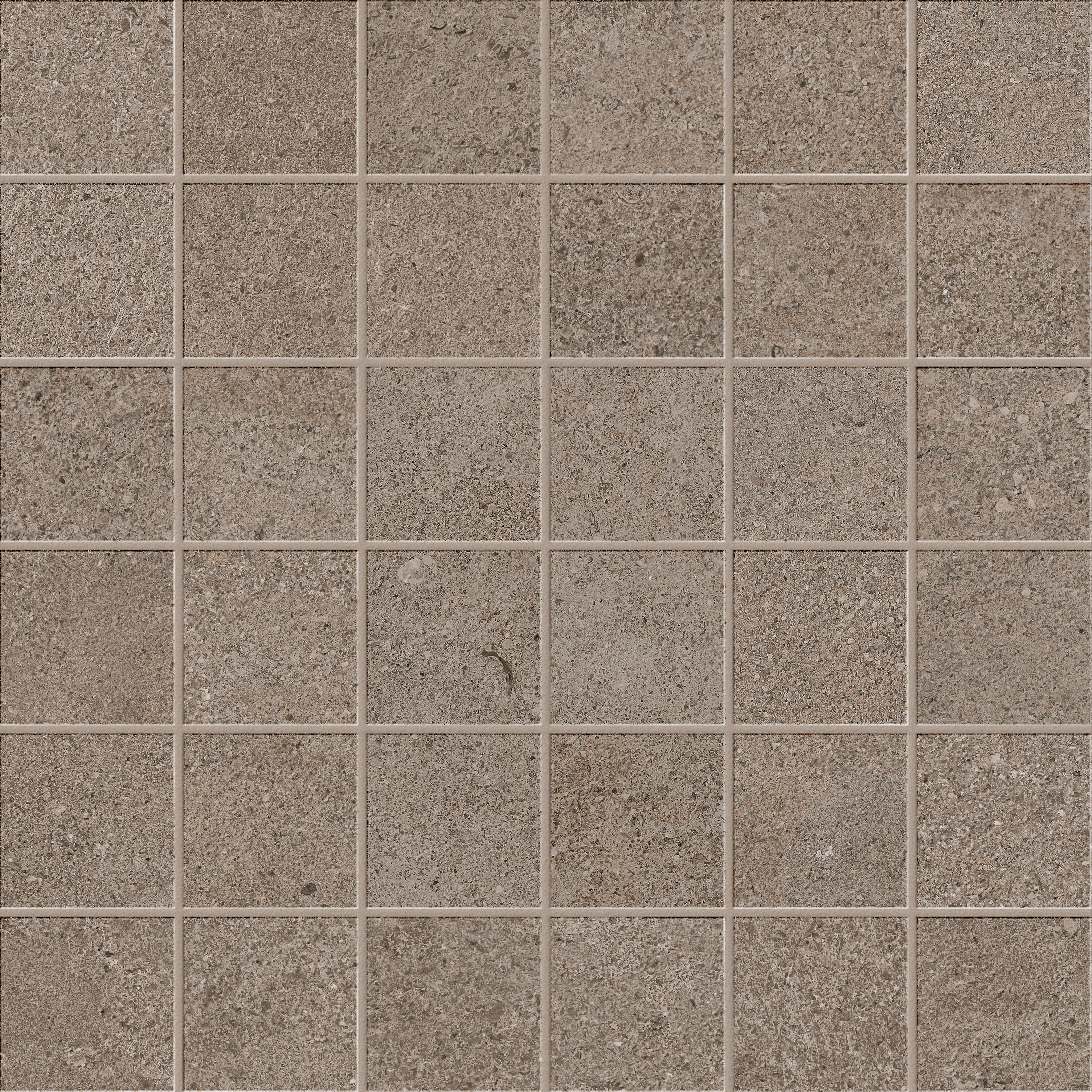 INFINITY Space porcelain mosaic, top-down product view, 12"×12"×11/32" size. Premium porcelain for floors and walls.