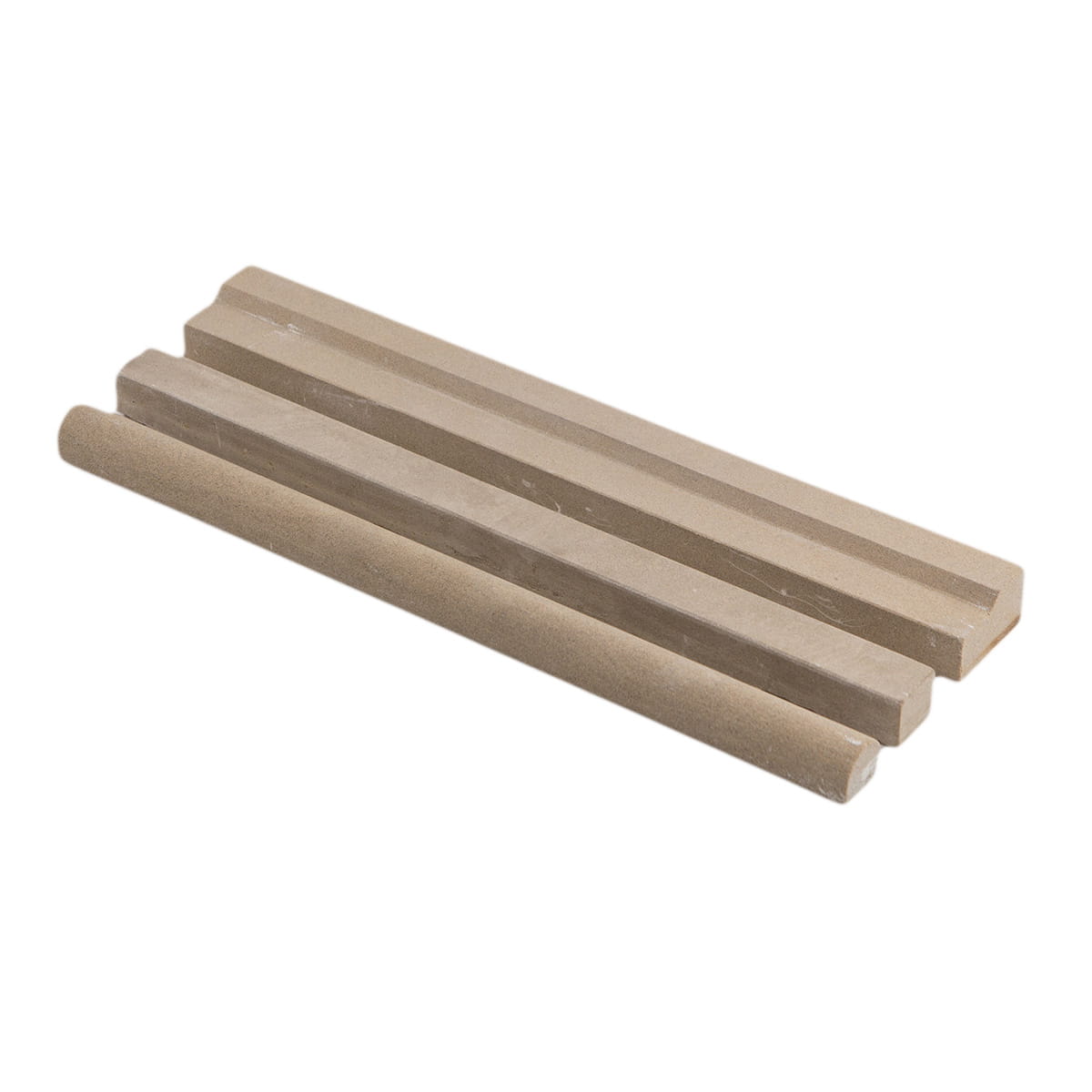 Albi collection honed limestone bars 1-5/8" x 12" x 3/4" suitable for chairrail trim applications