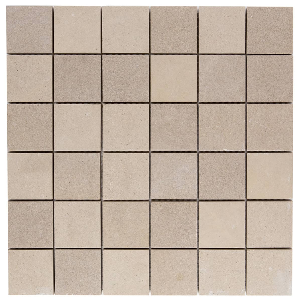 Albi limestone mosaic tiles 12"x12"x3/8" for residential flooring and wall cladding