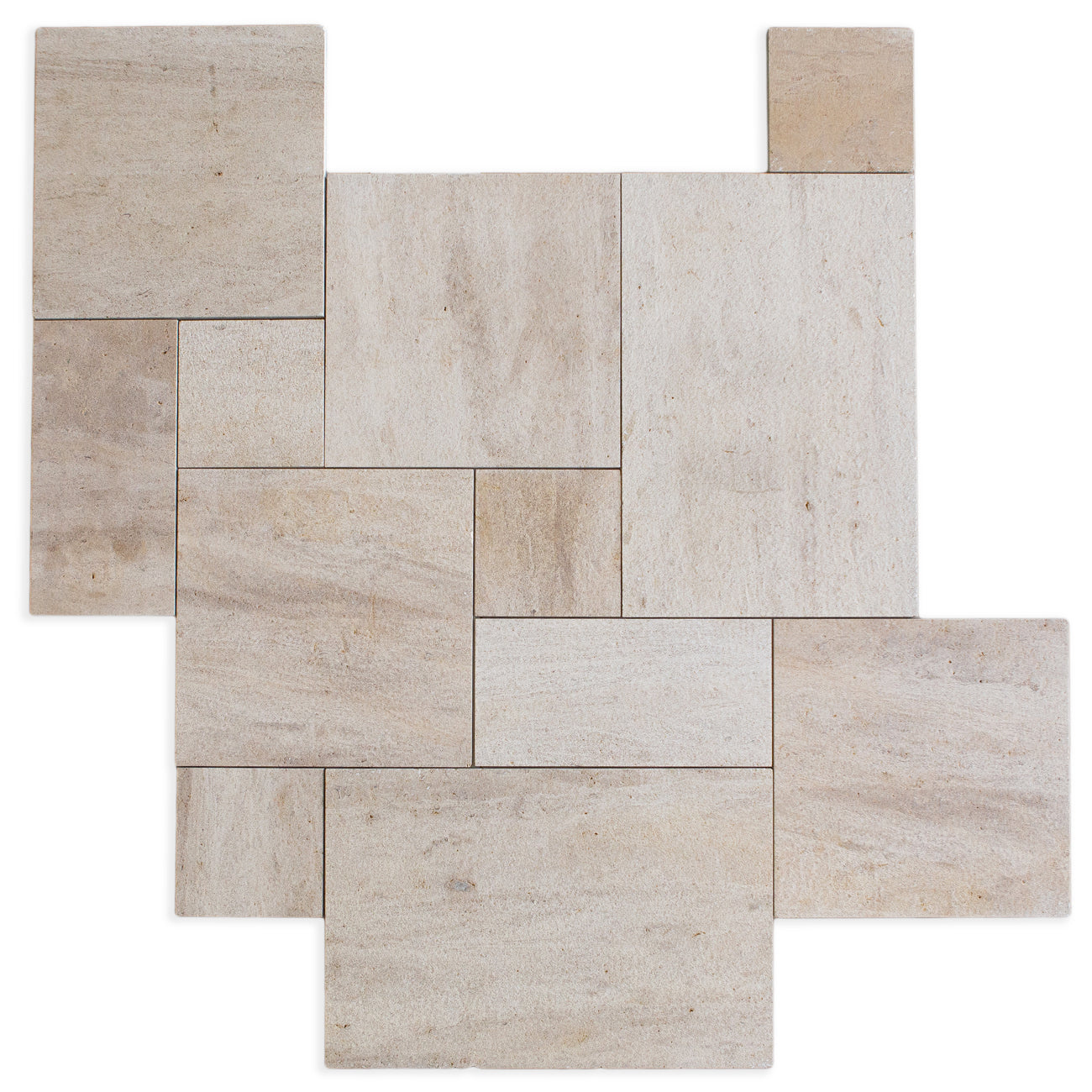 Beaumaniere Classic limestone pattern with patine finish and straight edges for residential flooring and wall cladding.