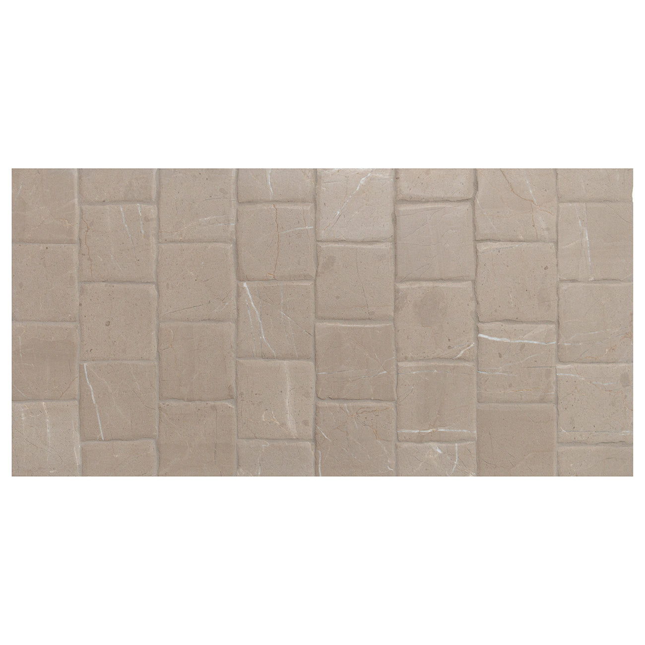 Corinthian Beige marble field tile with Old World finish, 4x4 inches square shape, 0.375 inches thick