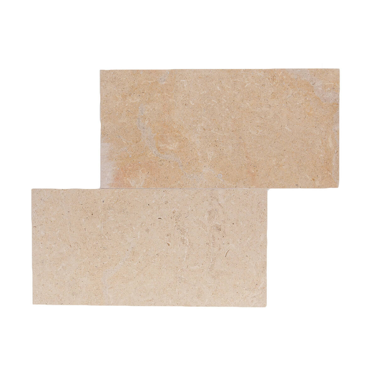 Corton Beige Limestone Field Tile - 6x12x0.375 inches