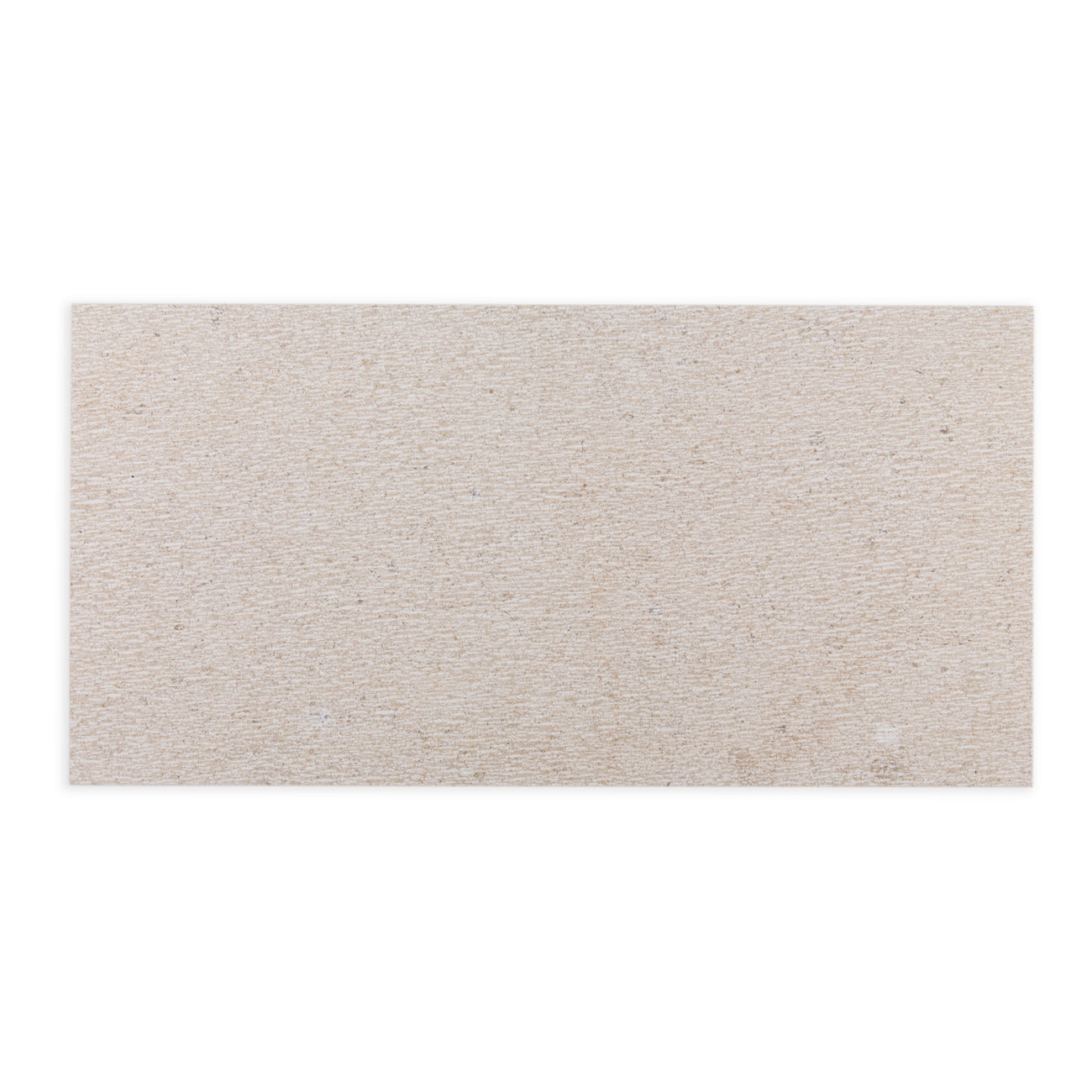 Fonjone Gascogne Beige Limestone Field Tile by Haussmann - 12"x24"x3/8" rectangle tile with linen finish and straight edge