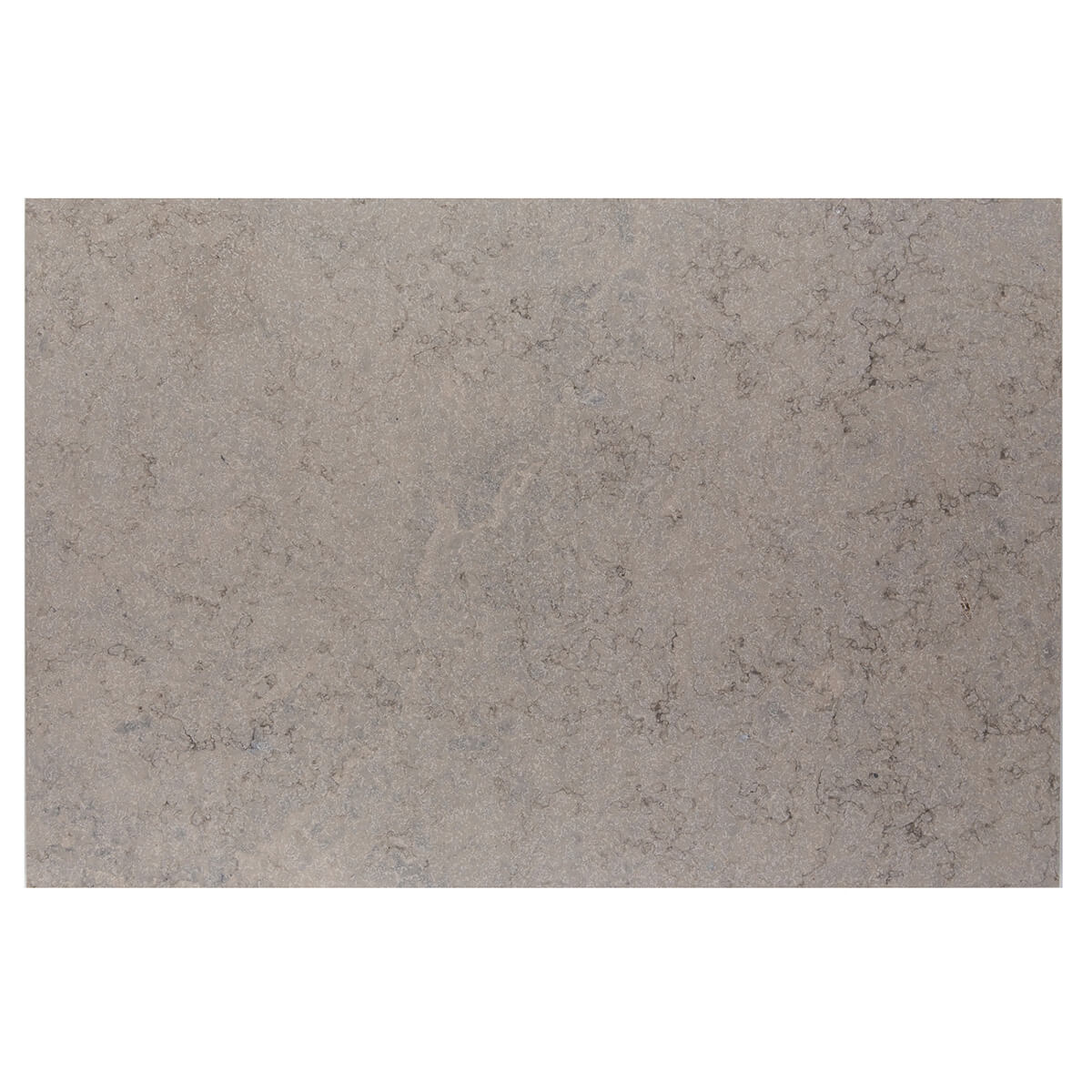 London Grey Field Tile - High-quality limestone with flamed finish and worn edge, 16x24x0.625 inches