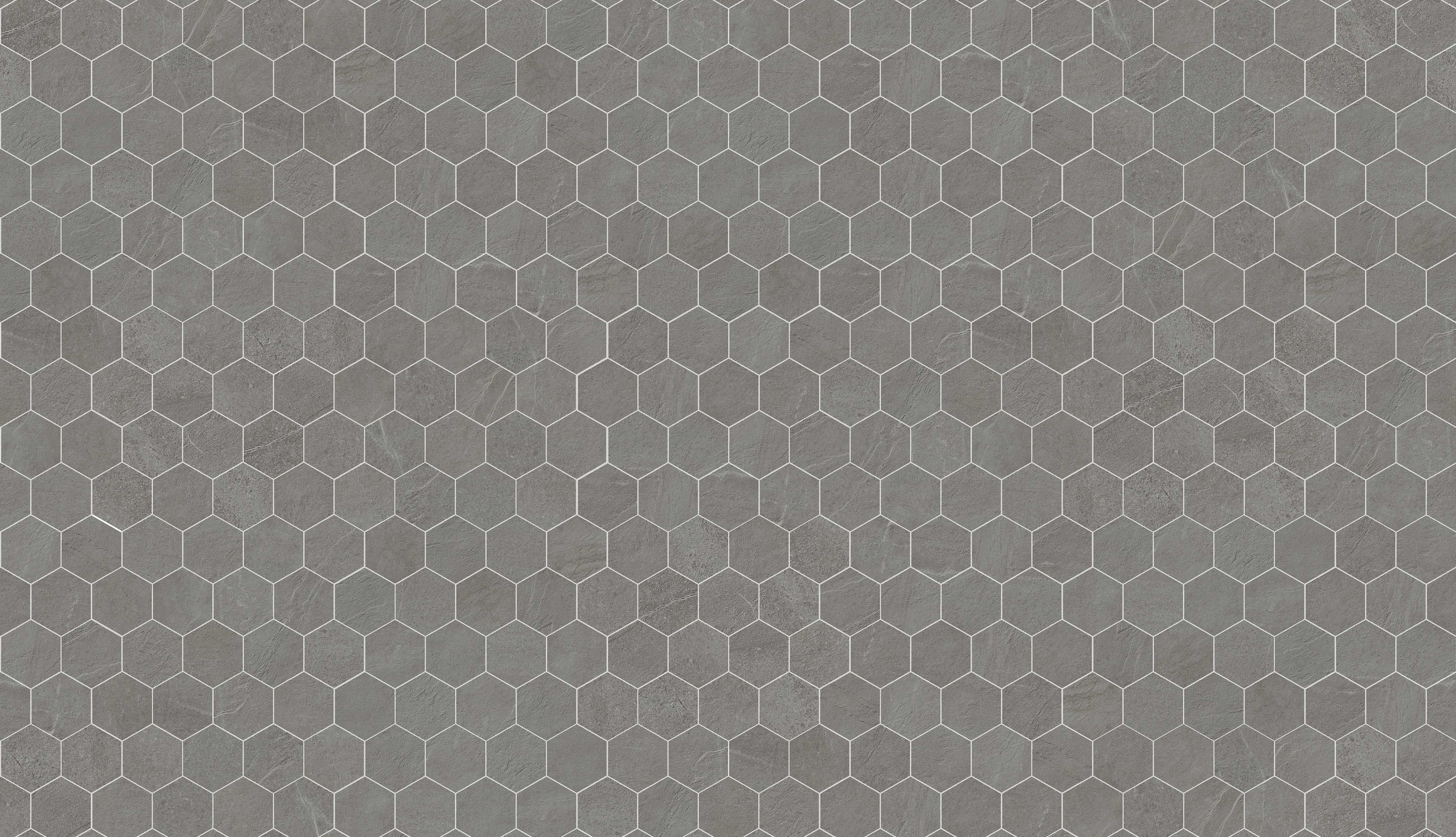 landmark 9mm journey contemporary dark hexagon mosaic 10x12x9mm matte rectified porcelain tile distributed by surface group international