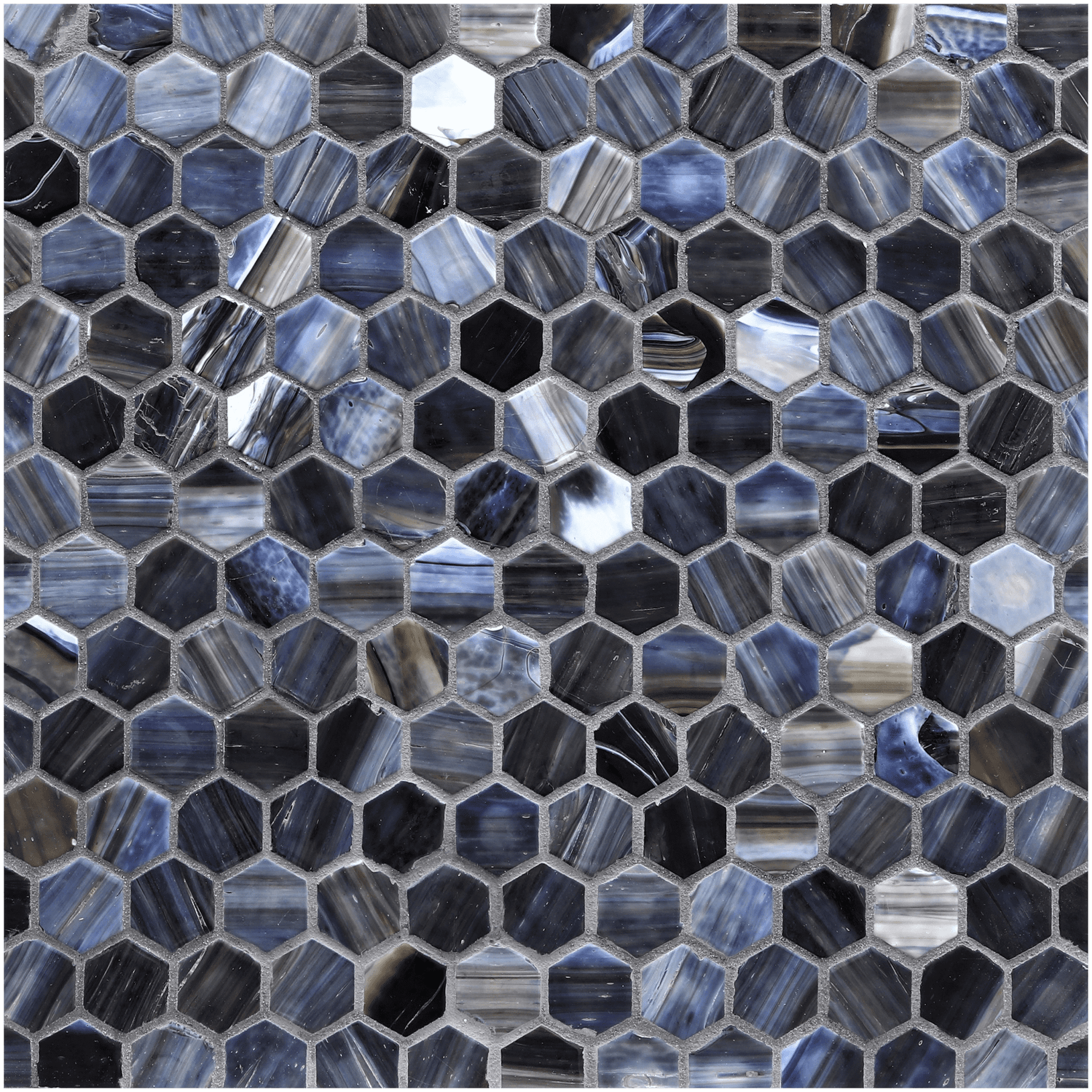 AGATE: Abruzzo 1" Hexagonal Field Mosaic (12.37"x12.49" | silk)