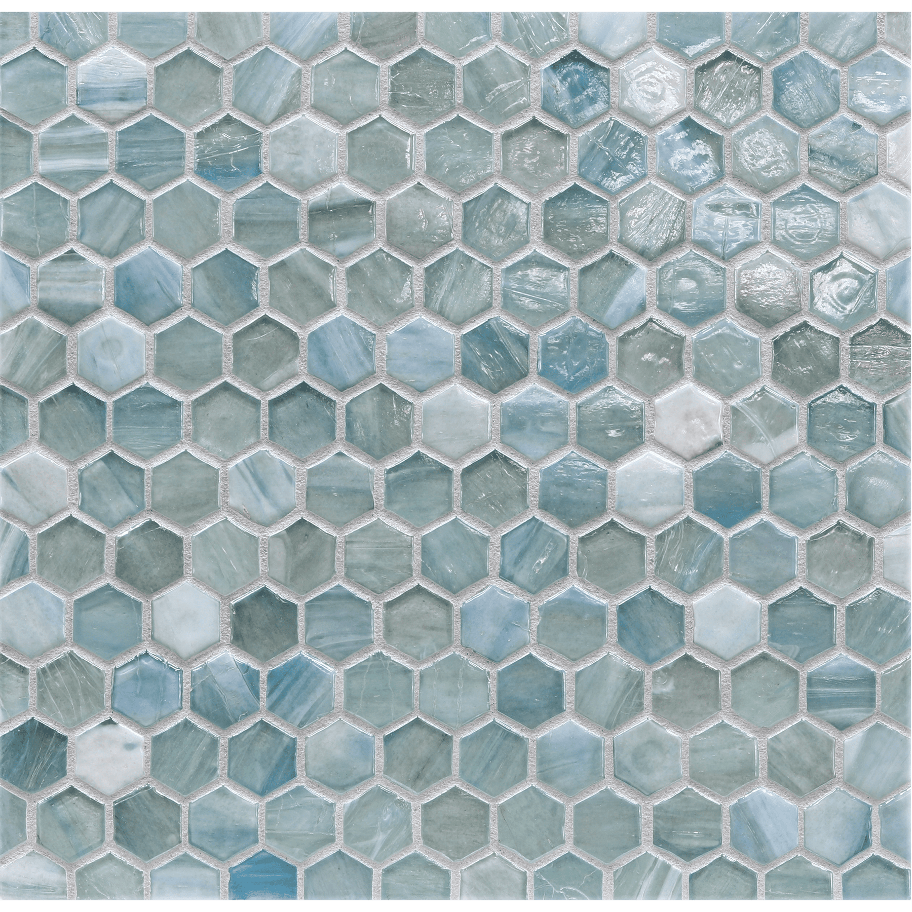 AGATE: Alassio 1" Hexagonal Field Mosaic (12.37"x12.49" | pearl)