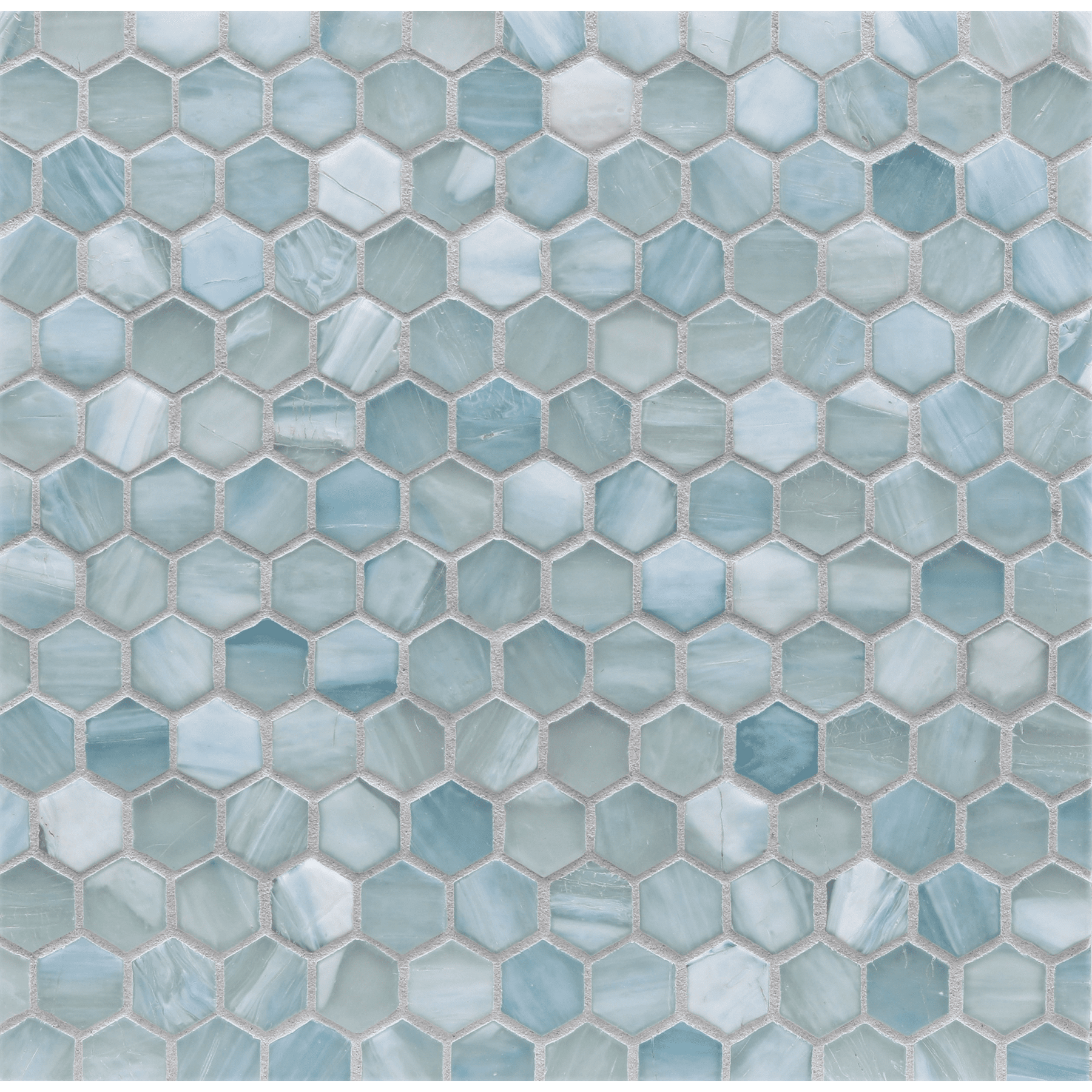 AGATE: Alassio 1" Hexagonal Field Mosaic (12.37"x12.49" | silk)