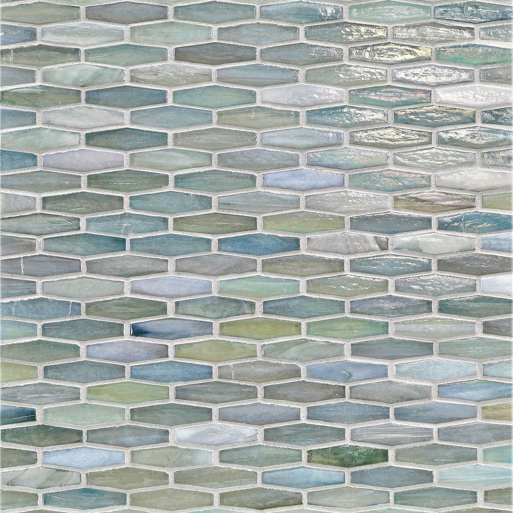 AGATE: Alassio Martini Elongated Hexagon Field Mosaic (11.96"x12.58" | pearl)