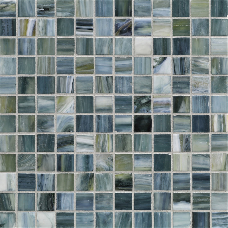 AGATE: Amalfi 1"x1" Straight Stack Field Mosaic (12.51"x12.51" | silk)